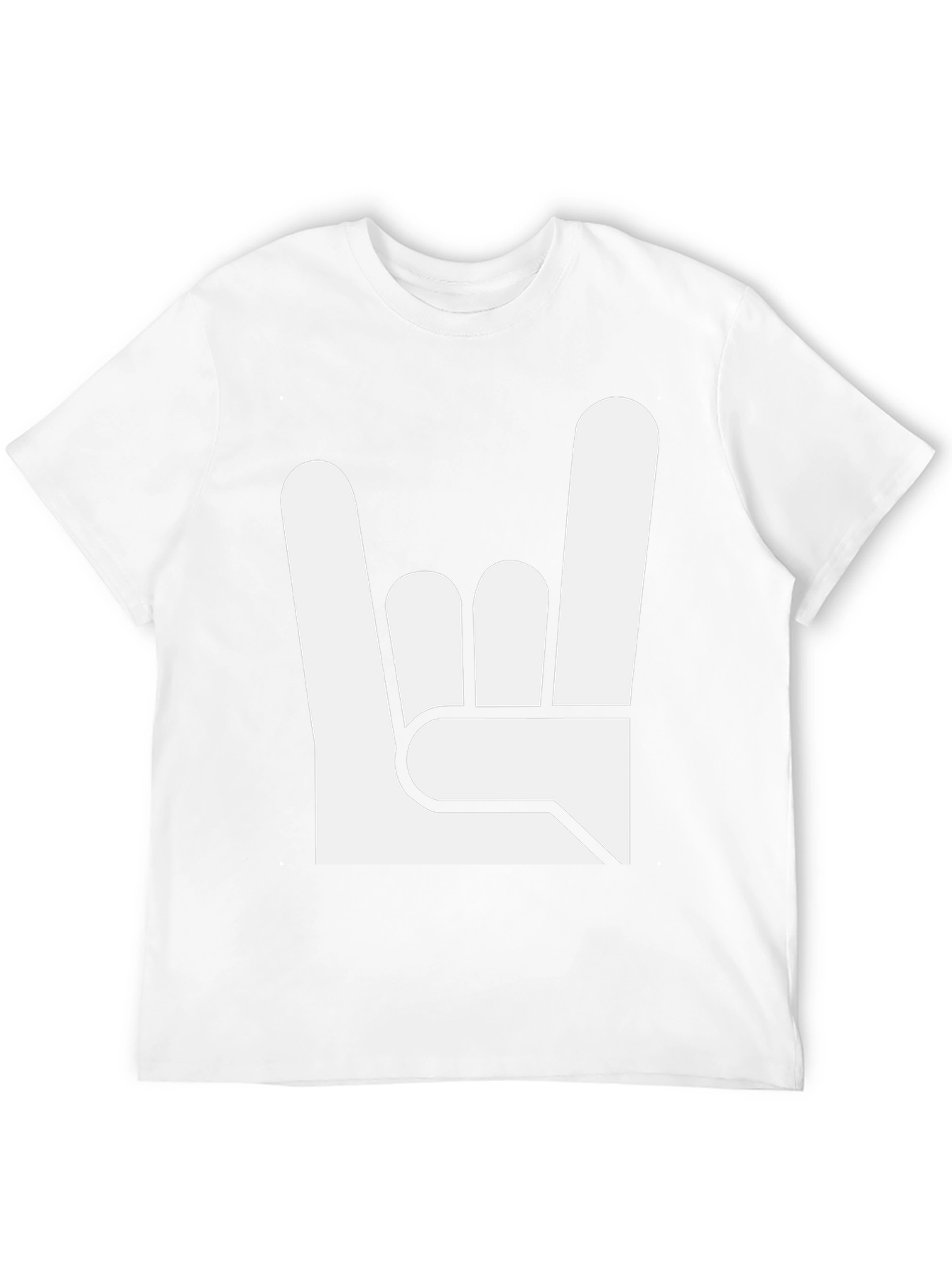 Black Rock On Hand Gesture Black T-Shirt view 12