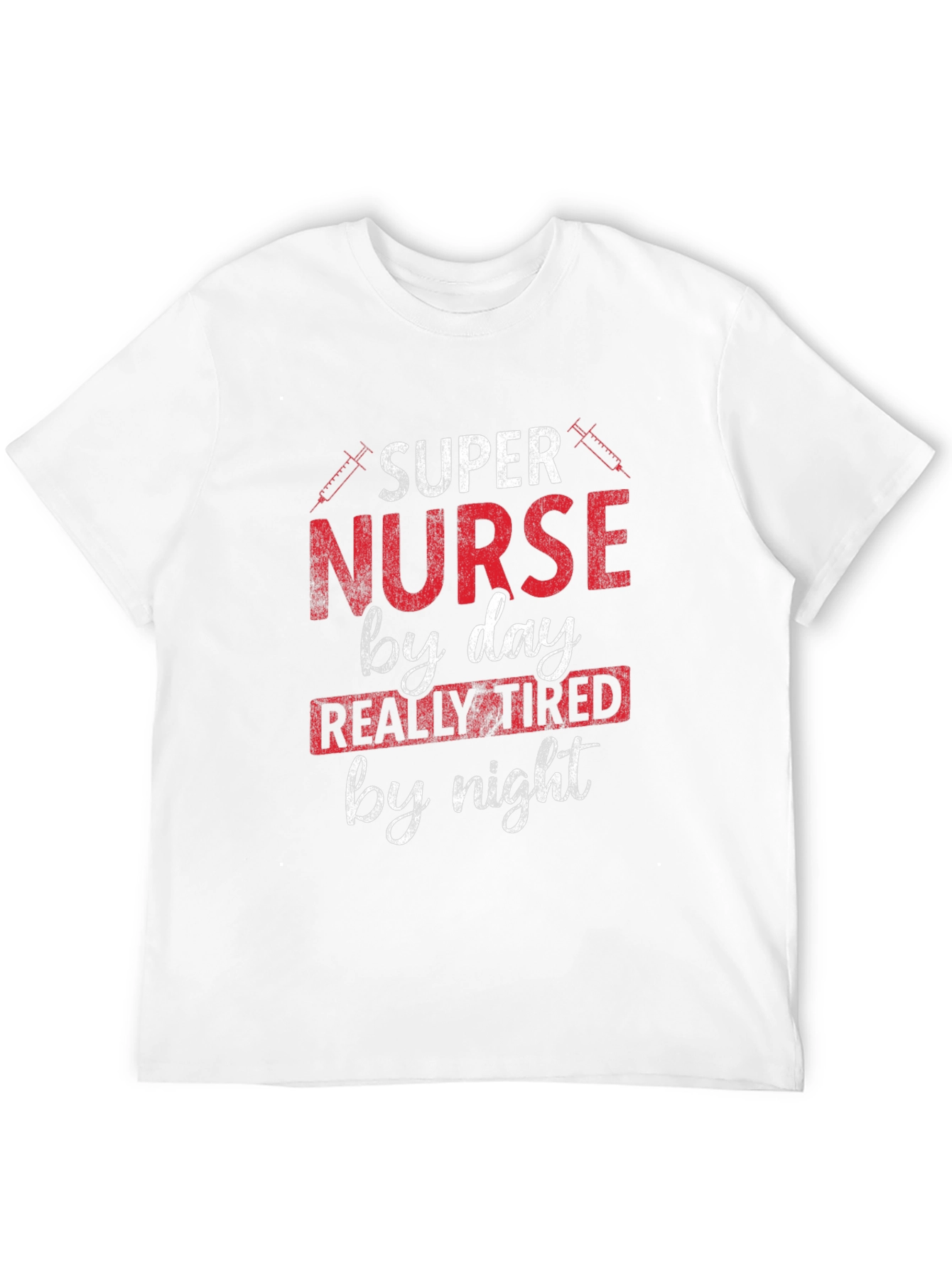 Black Super Nurse T-Shirt - Day and Night view 12