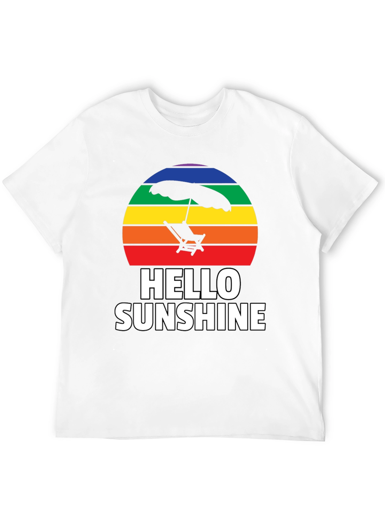 Black Hello Sunshine Rainbow Graphic Tee view 12