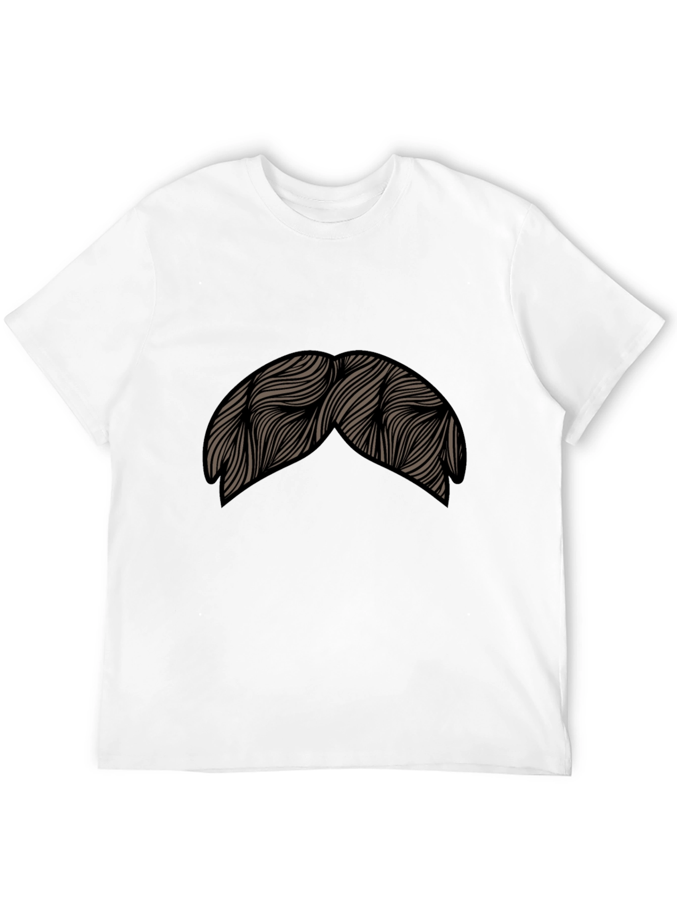 Black Novelty Mustache Graphic T-Shirt view 12