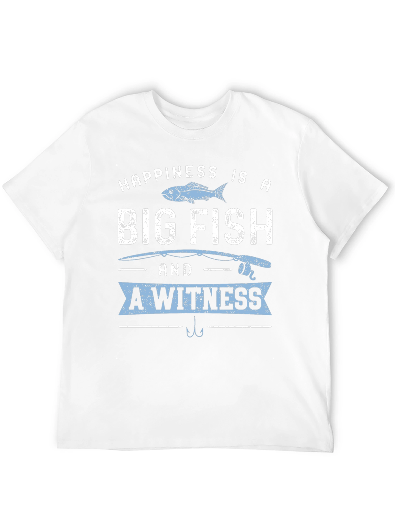 Black Happiness is a Big Fish T-Shirt - Fishing Lover Tee view 12