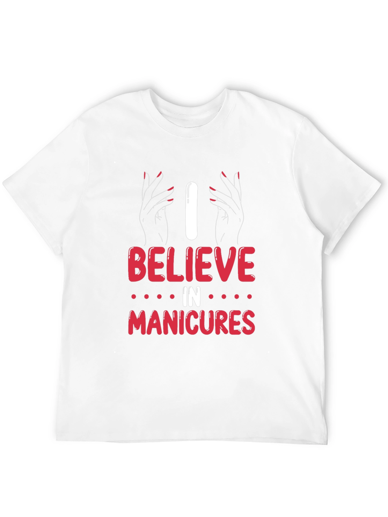 Black I Believe in Manicures Graphic T-Shirt view 12