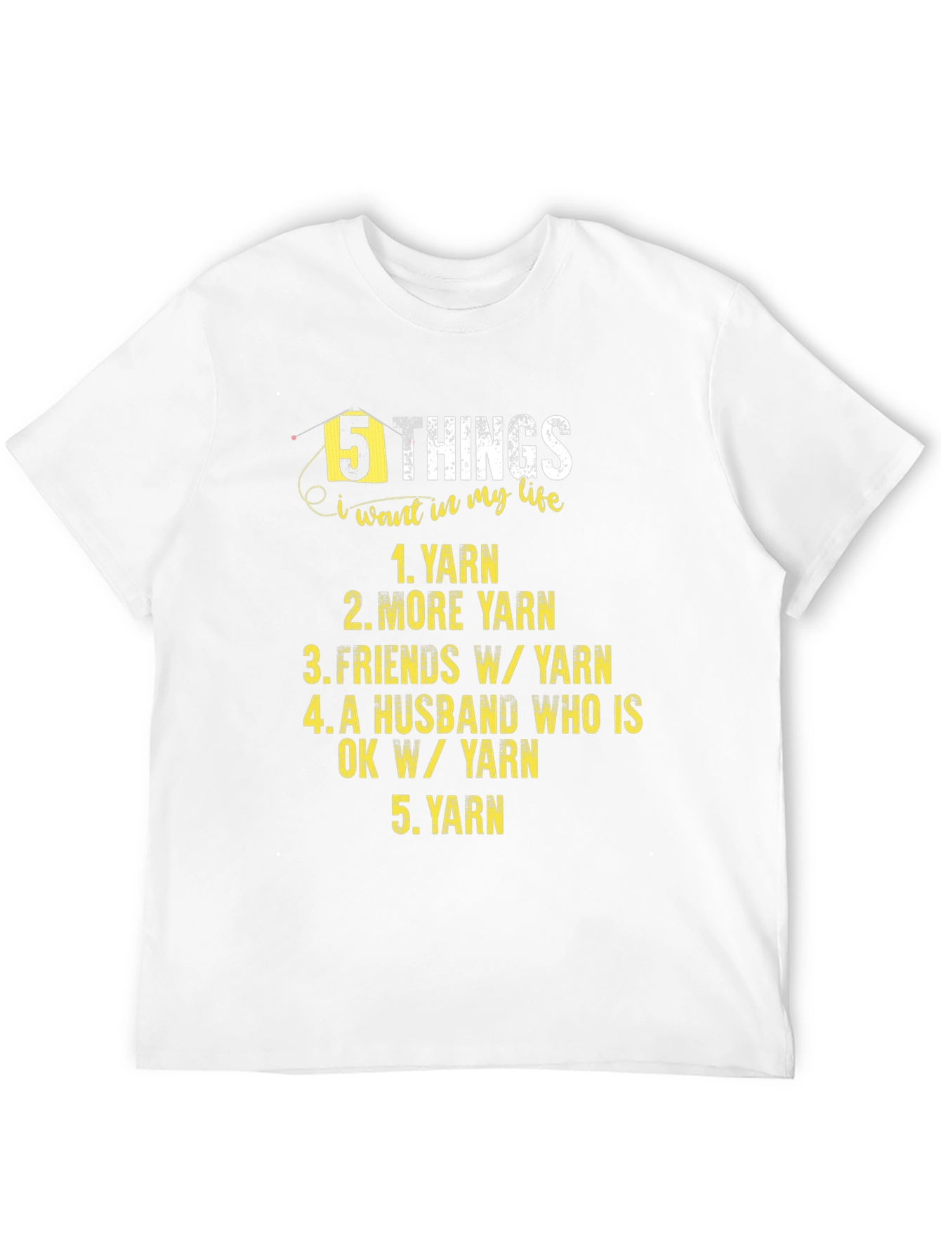 Black Yarn Lover T-Shirt - 5 Things I Want In My Life view 12