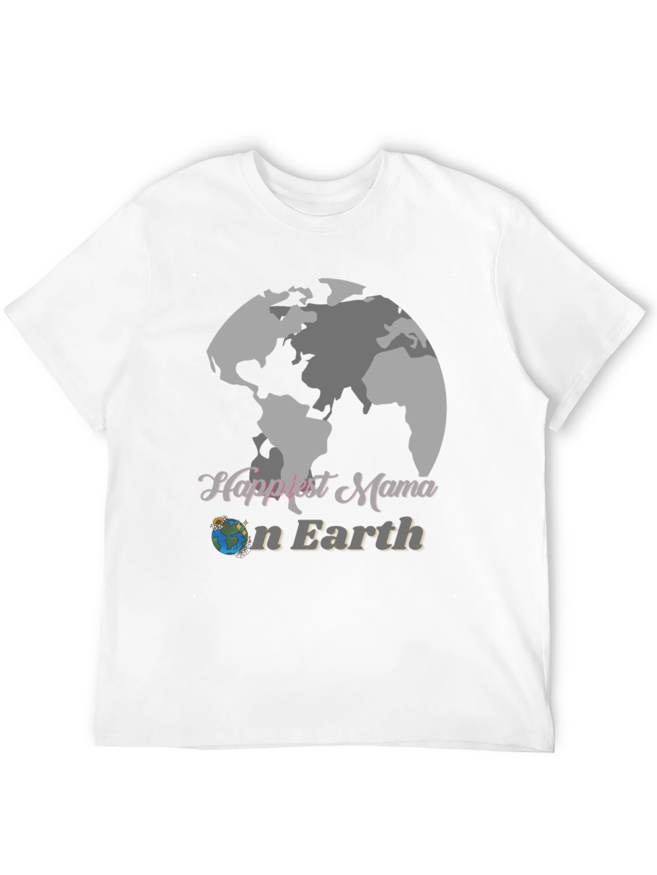 Black Happiest Mama Earth T-Shirt view 12