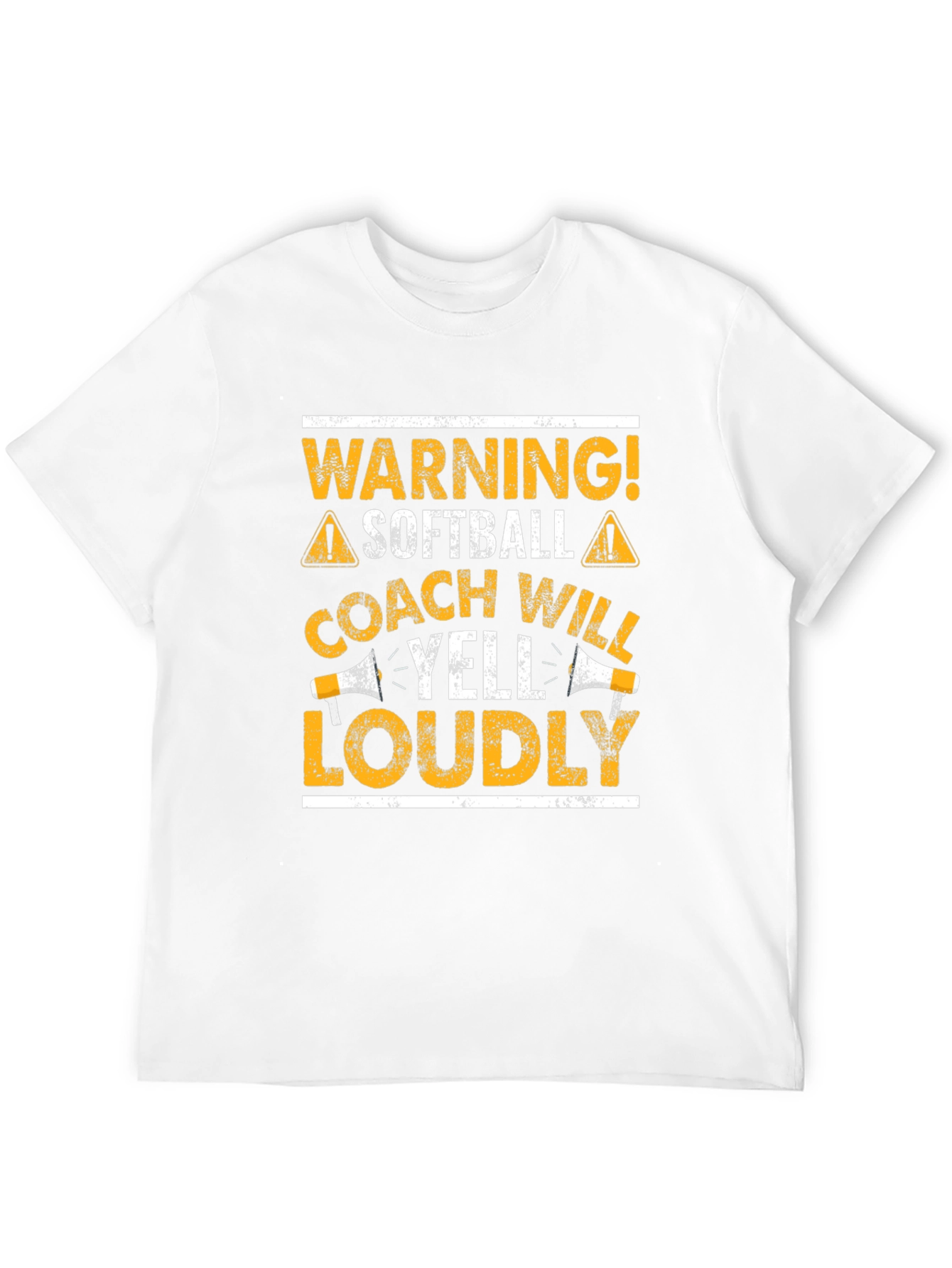 Black Warning Softball Coach Graphic T-Shirt view 12