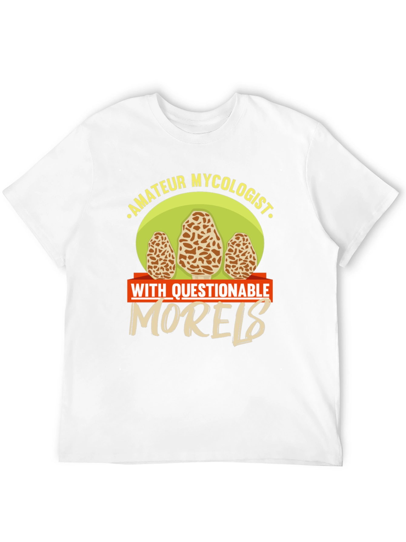 Black Amateur Mycologist Morels Funny T-Shirt view 12