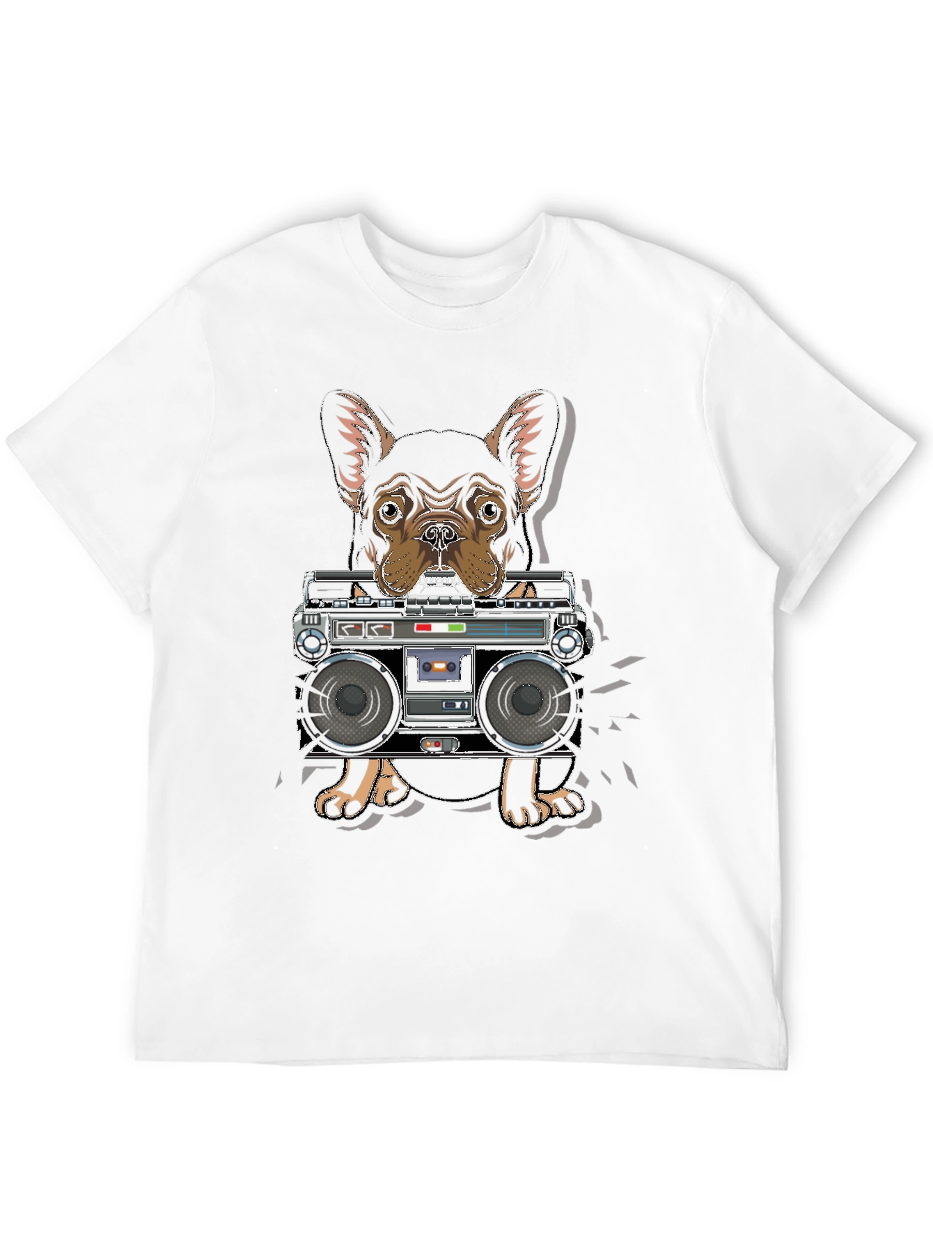 Black Dog with Boombox Graphic T-Shirt view 12