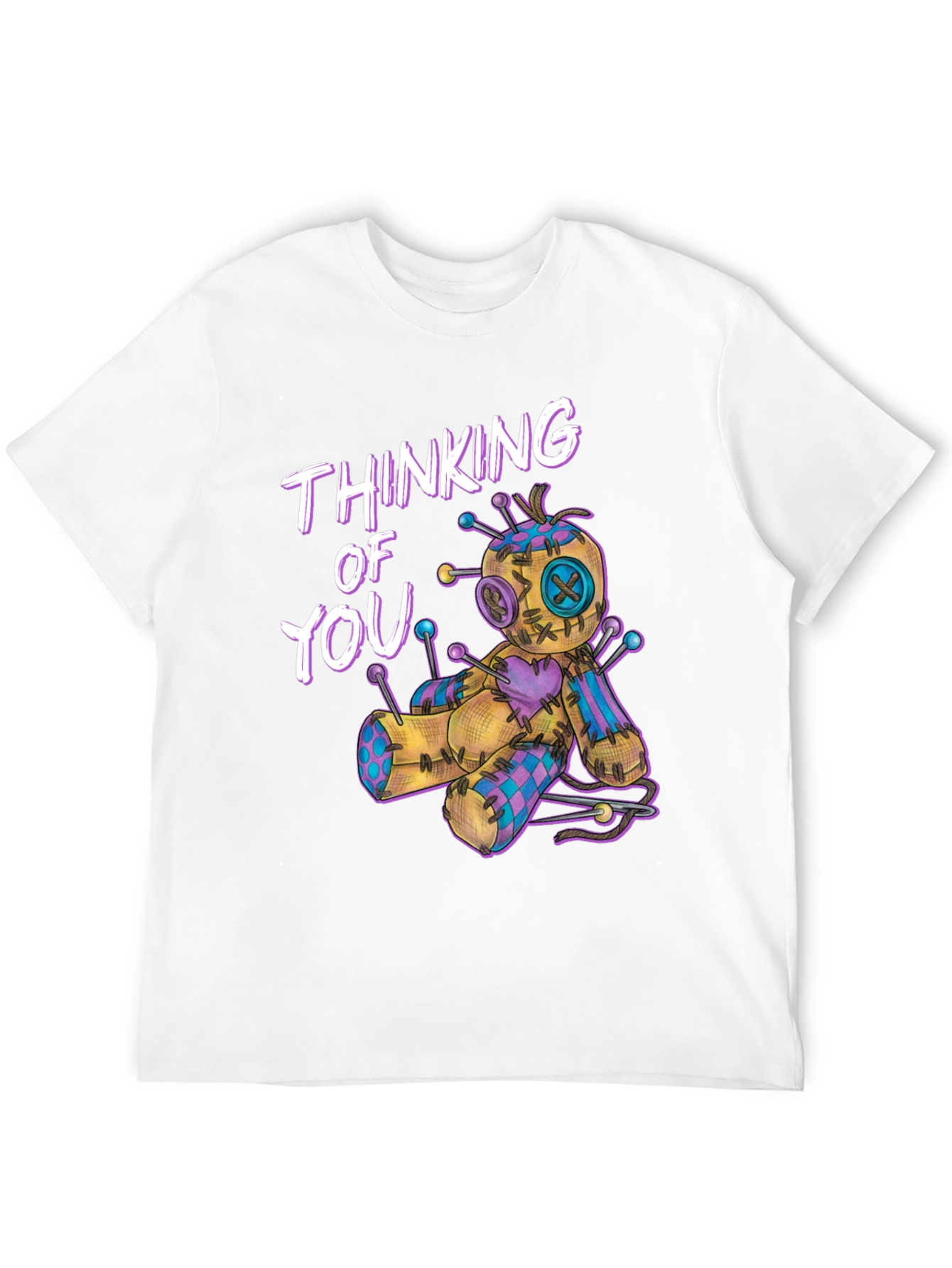 Black Thinking of You Voodoo Doll T-Shirt view 12