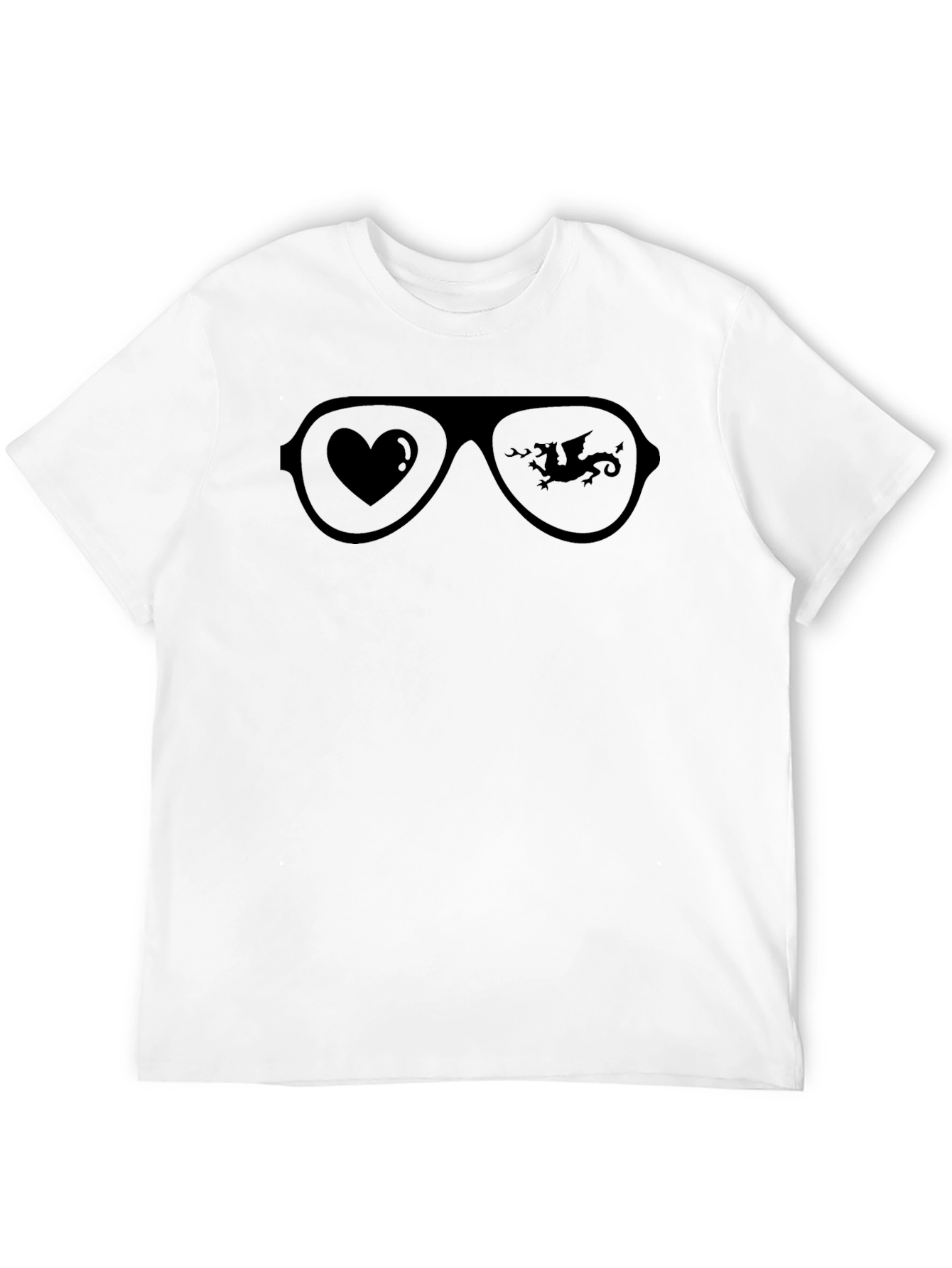 Black Cool Aviator Sunglasses Graphic T-Shirt view 12