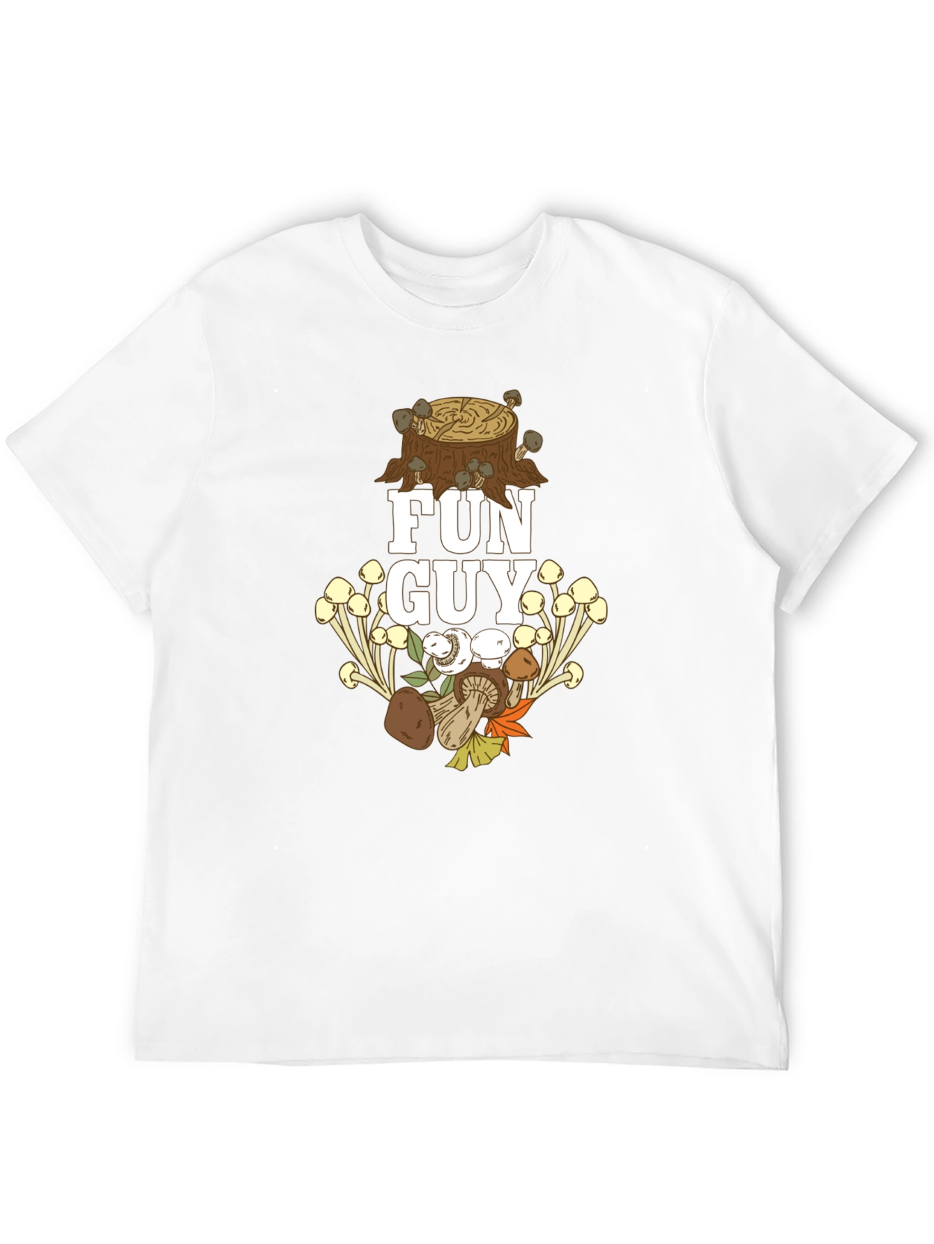 Black Fun Guy T-Shirt - Mushroom Lover Apparel view 12
