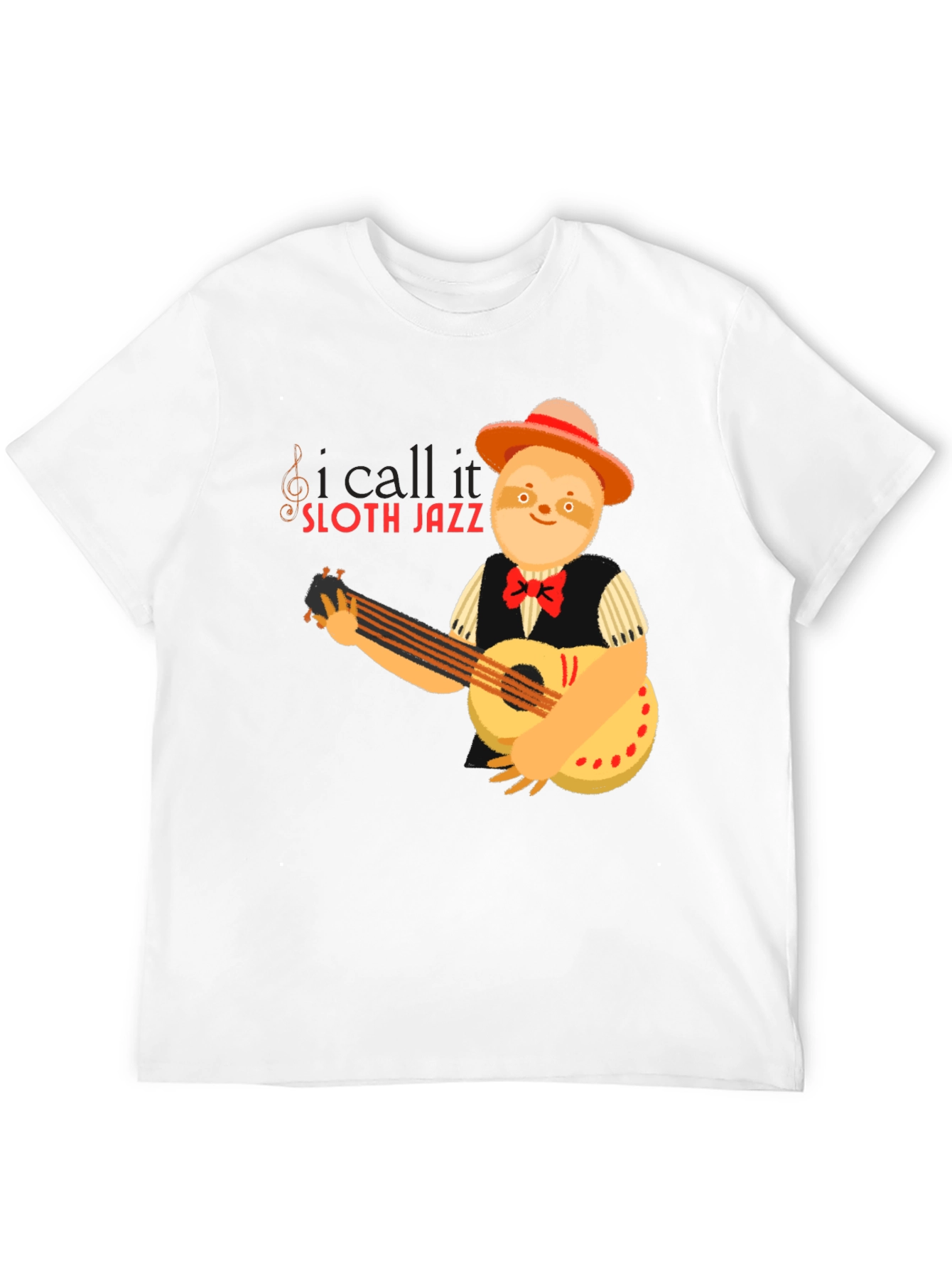 Black Sloth Jazz Graphic T-Shirt - Musical Animal Tee view 12