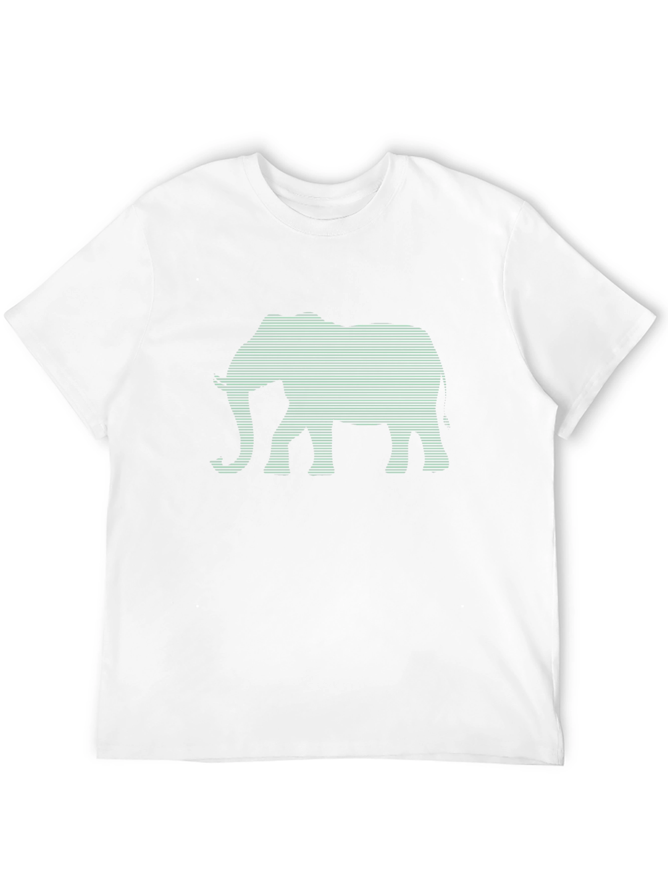 Black Elephant Graphic Tee - Stylish Striped Design view 12