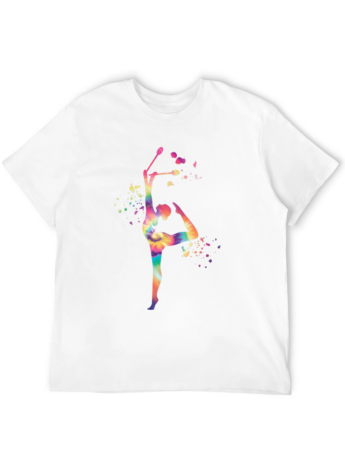Black Rhythmic Gymnastics Tie-Dye T-Shirt - Dance Tee view 12