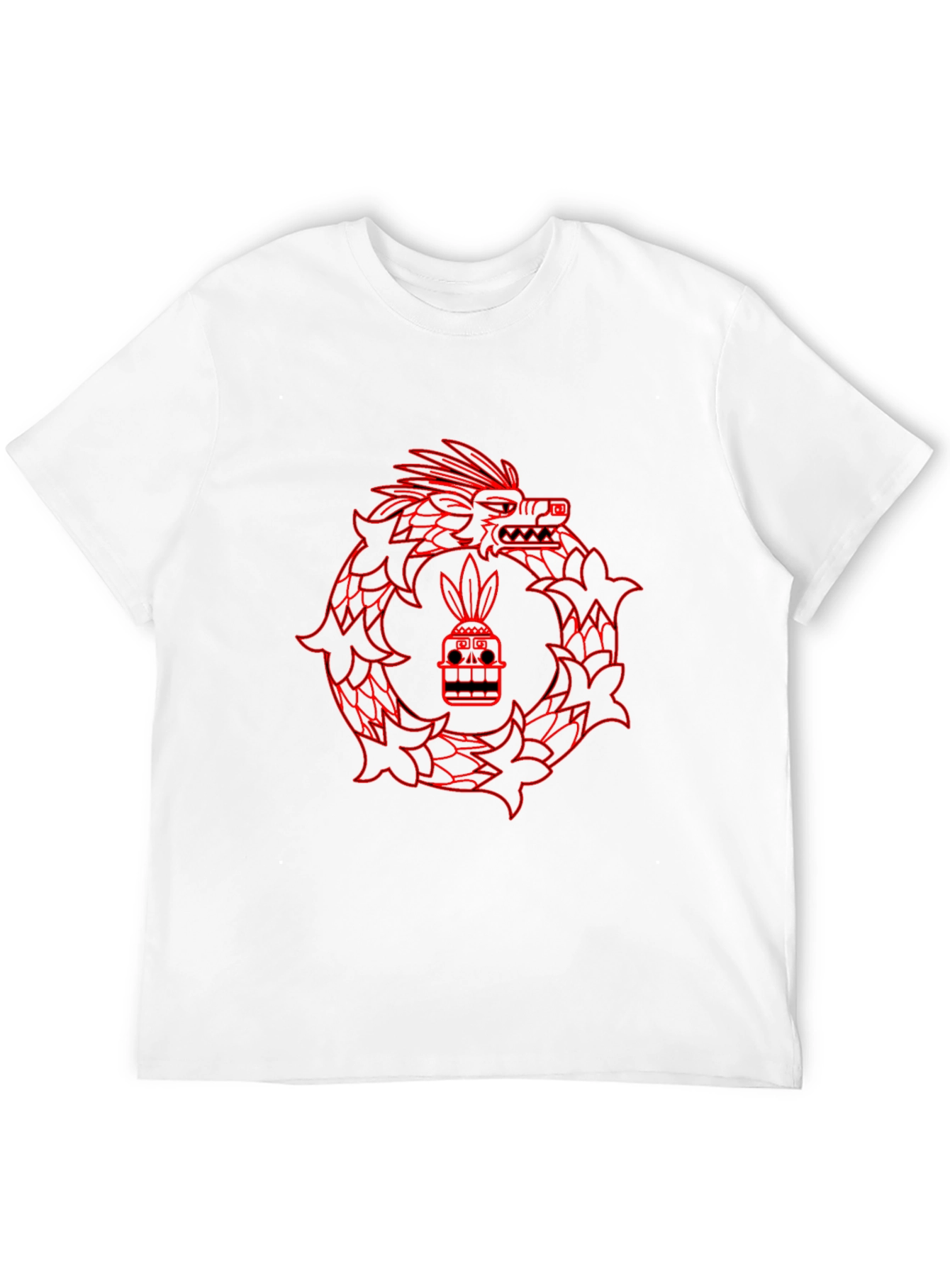 Black Aztec Serpent Graphic Tee - Black view 12