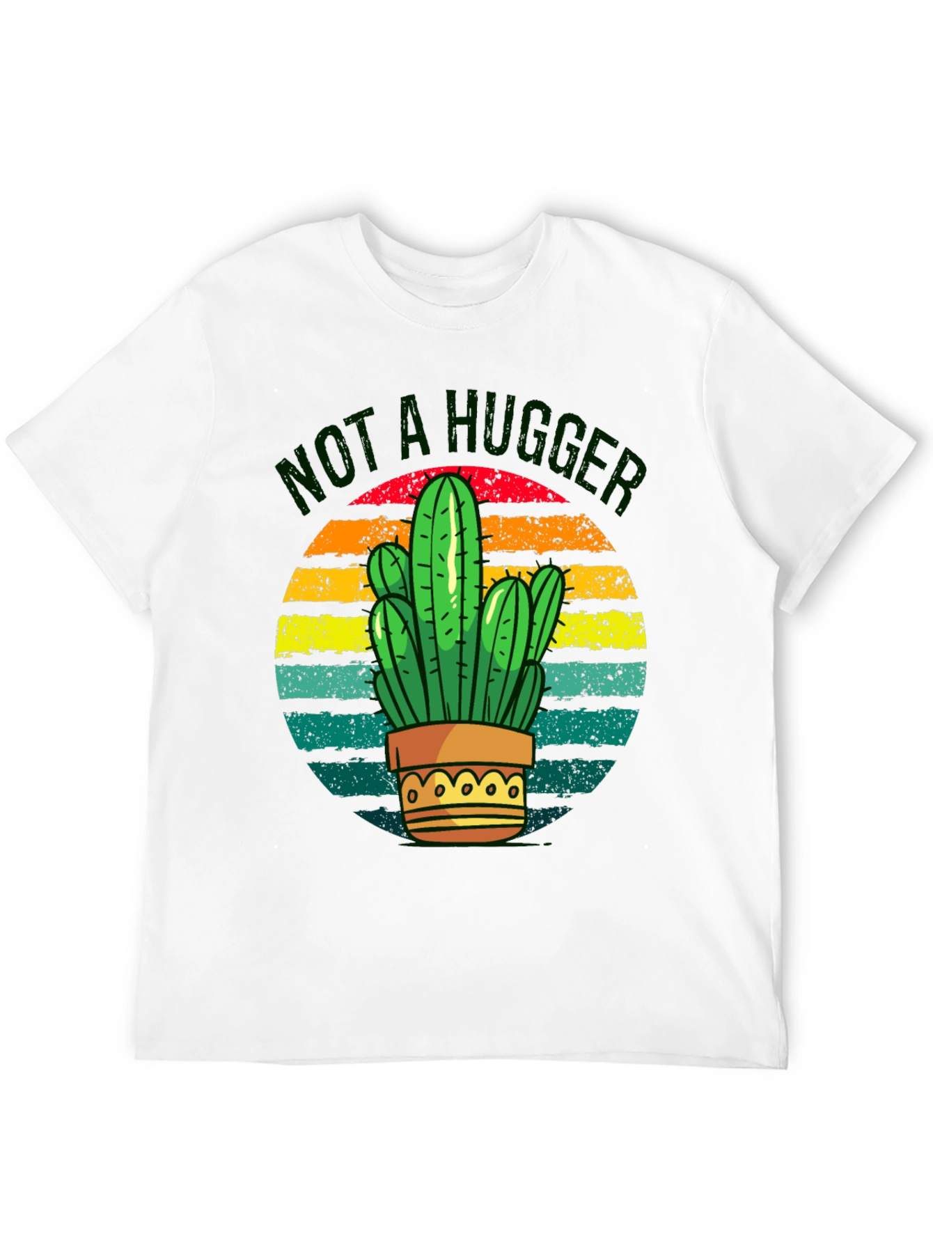 Black Not a Hugger Cactus Graphic Tee view 12