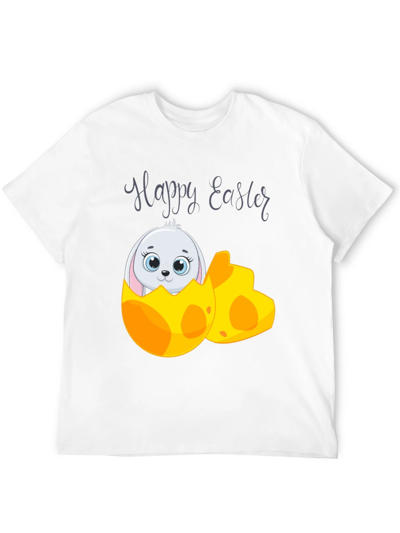 Black Happy Easter Bunny Egg T-Shirt view 12