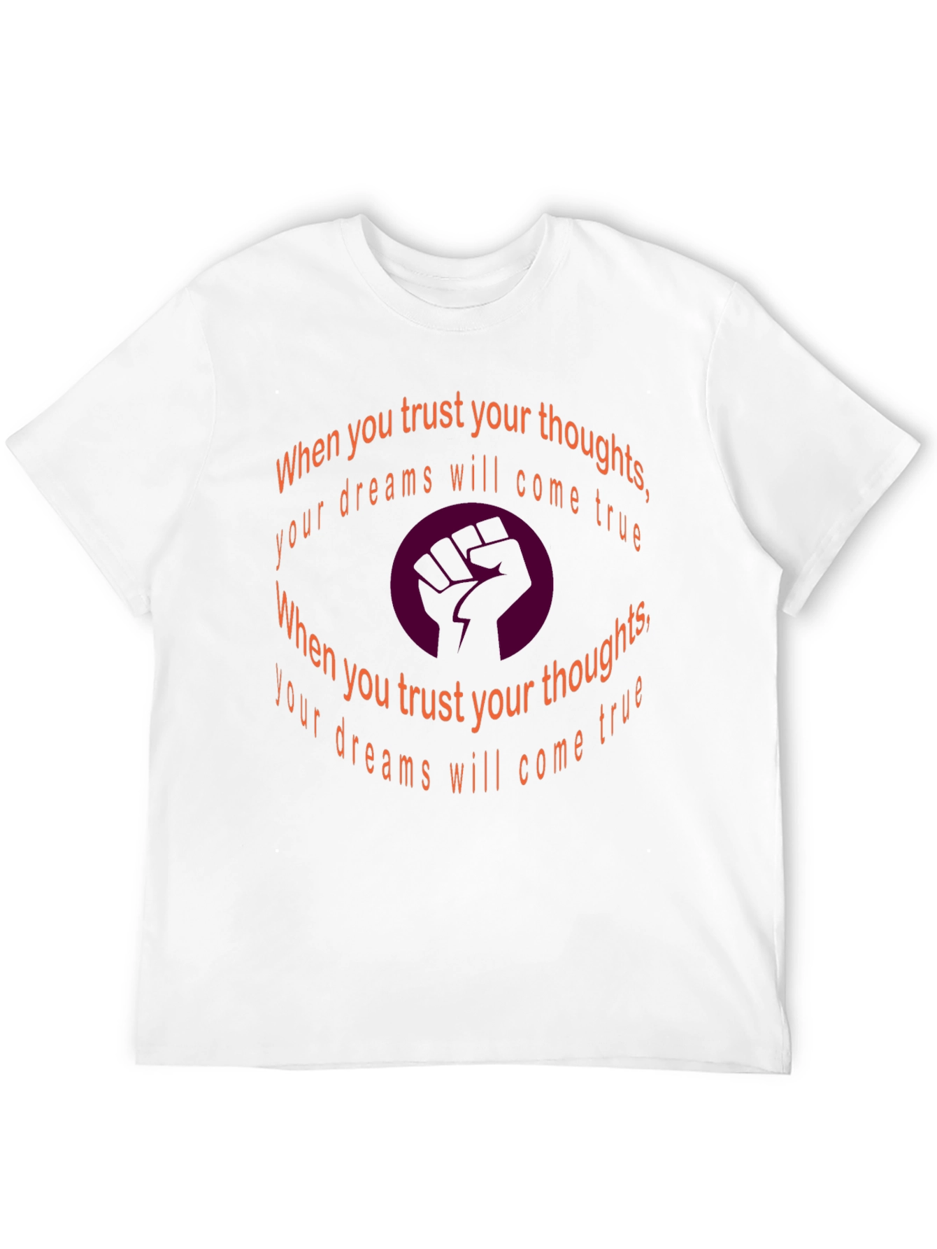 Black Trust Your Thoughts T-Shirt view 12