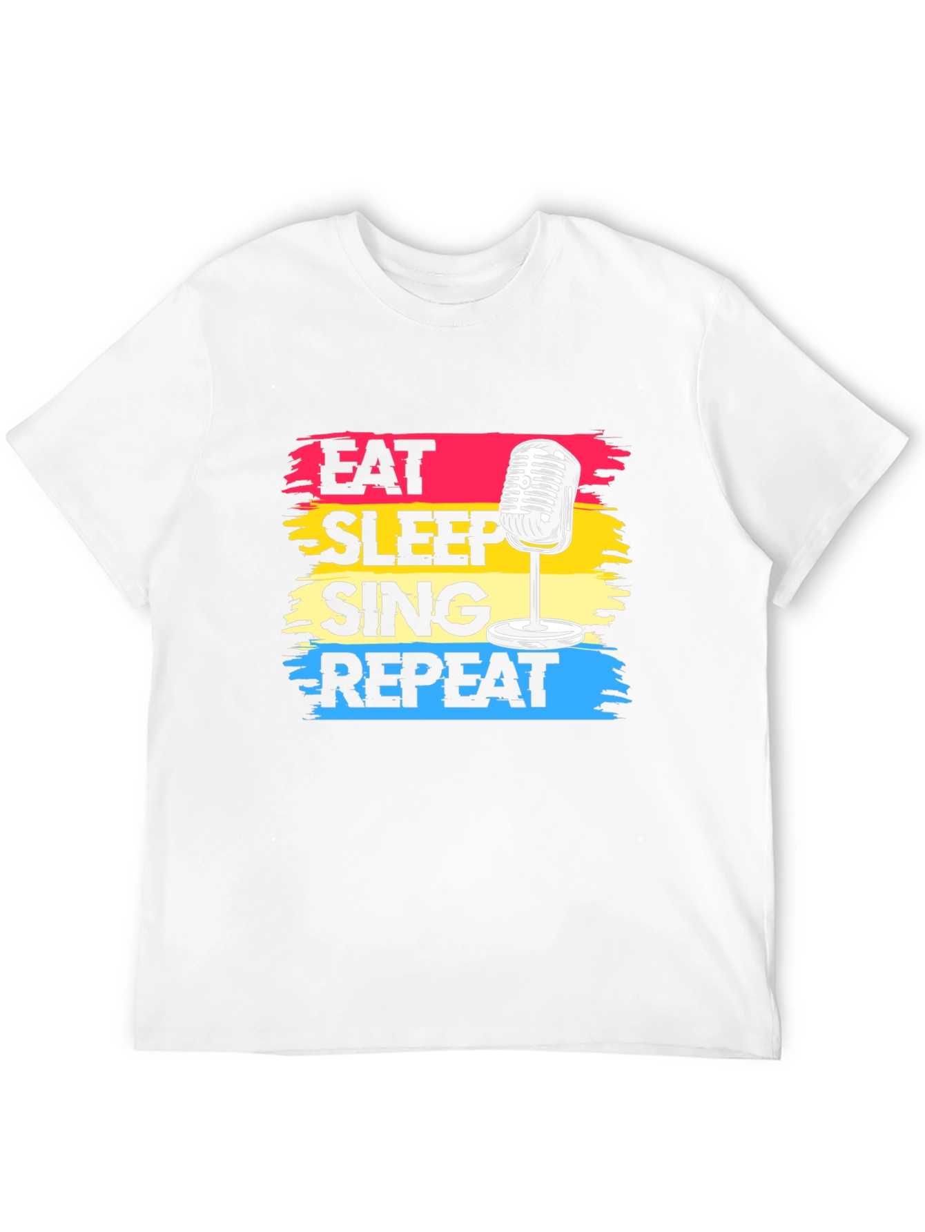 Black Eat Sleep Sing Repeat Black Graphic Tee view 12