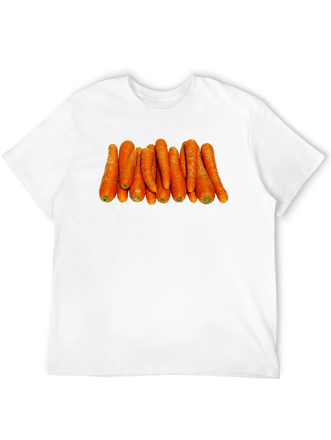 Black Funny Carrot Pattern Black T-Shirt view 12