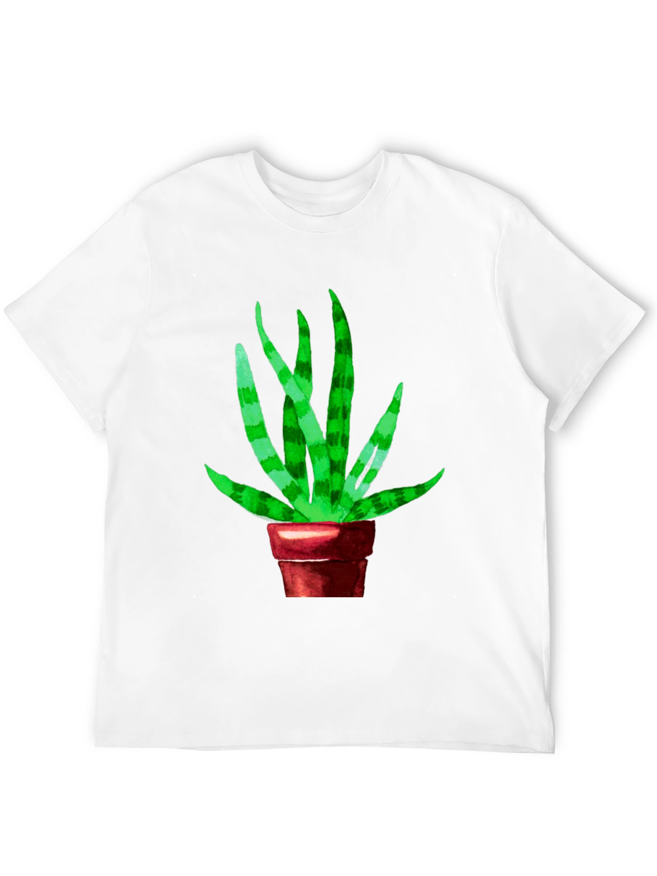 Black Unique Snake Plant Graphic Tee - Black Cotton Blend view 12