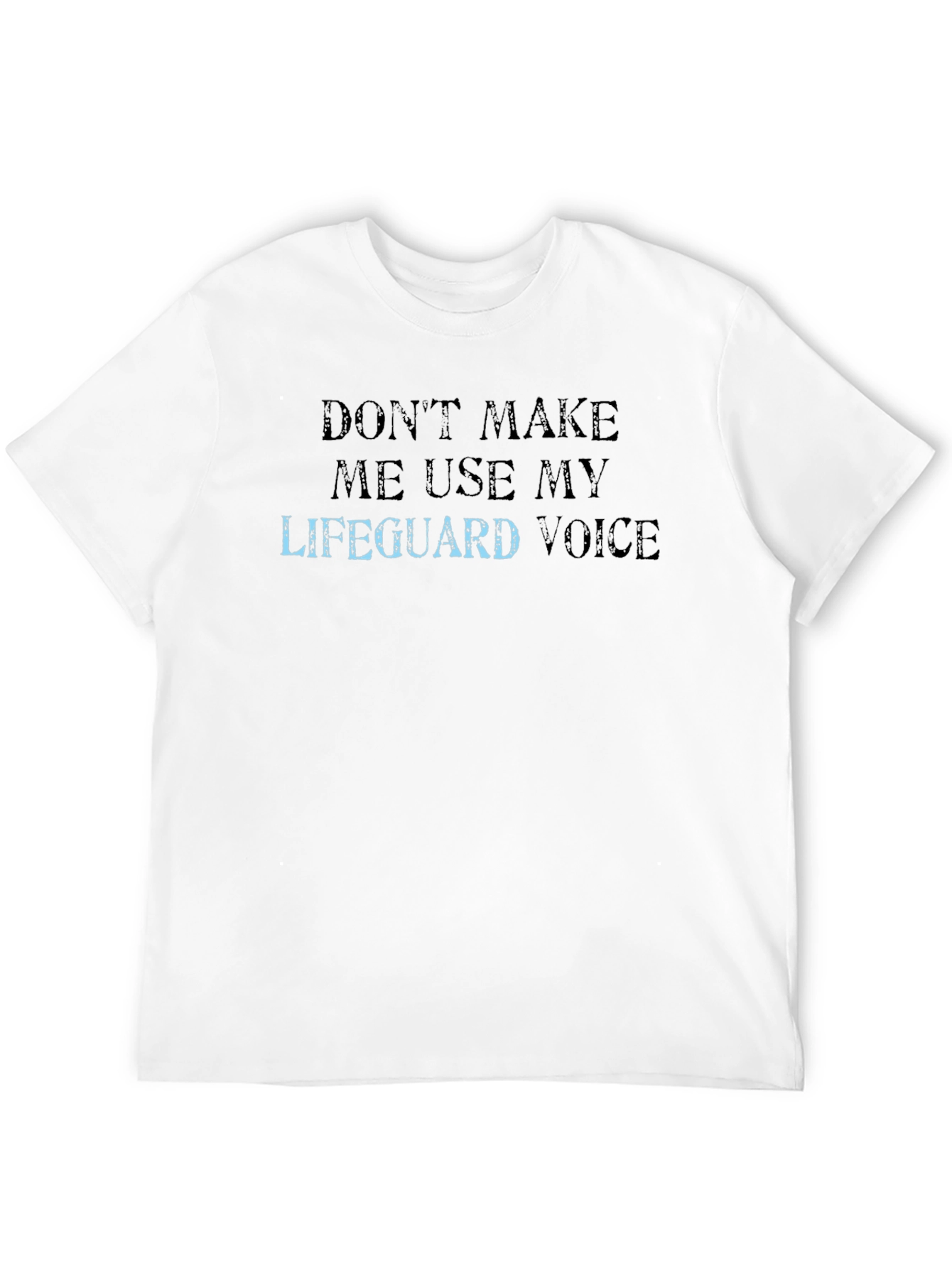 Black Lifeguard Voice Graphic Tee - Funny Slogan T-Shirt view 12