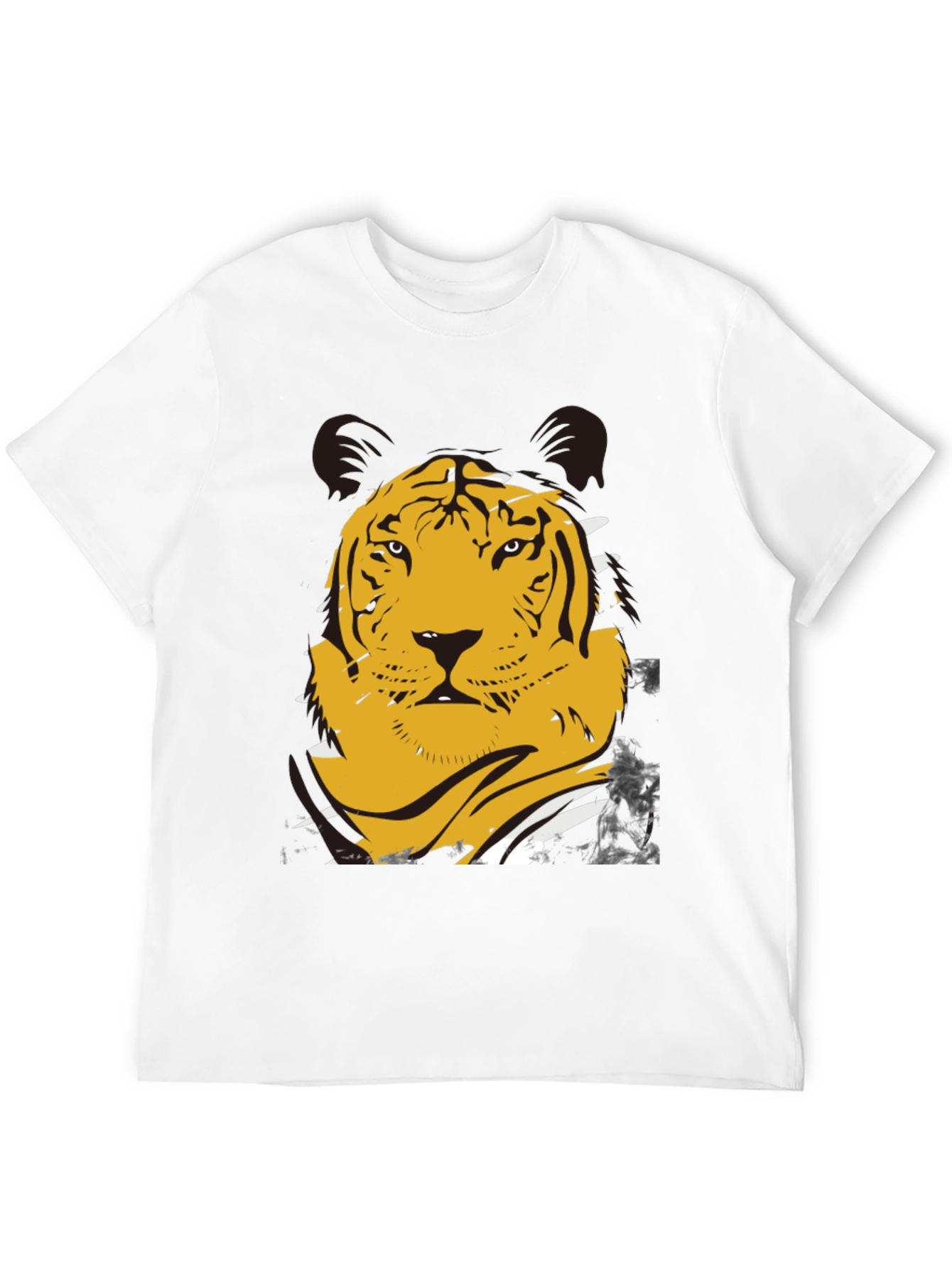 Black Bold Tiger Graphic T-Shirt - Men's Black Tee view 12
