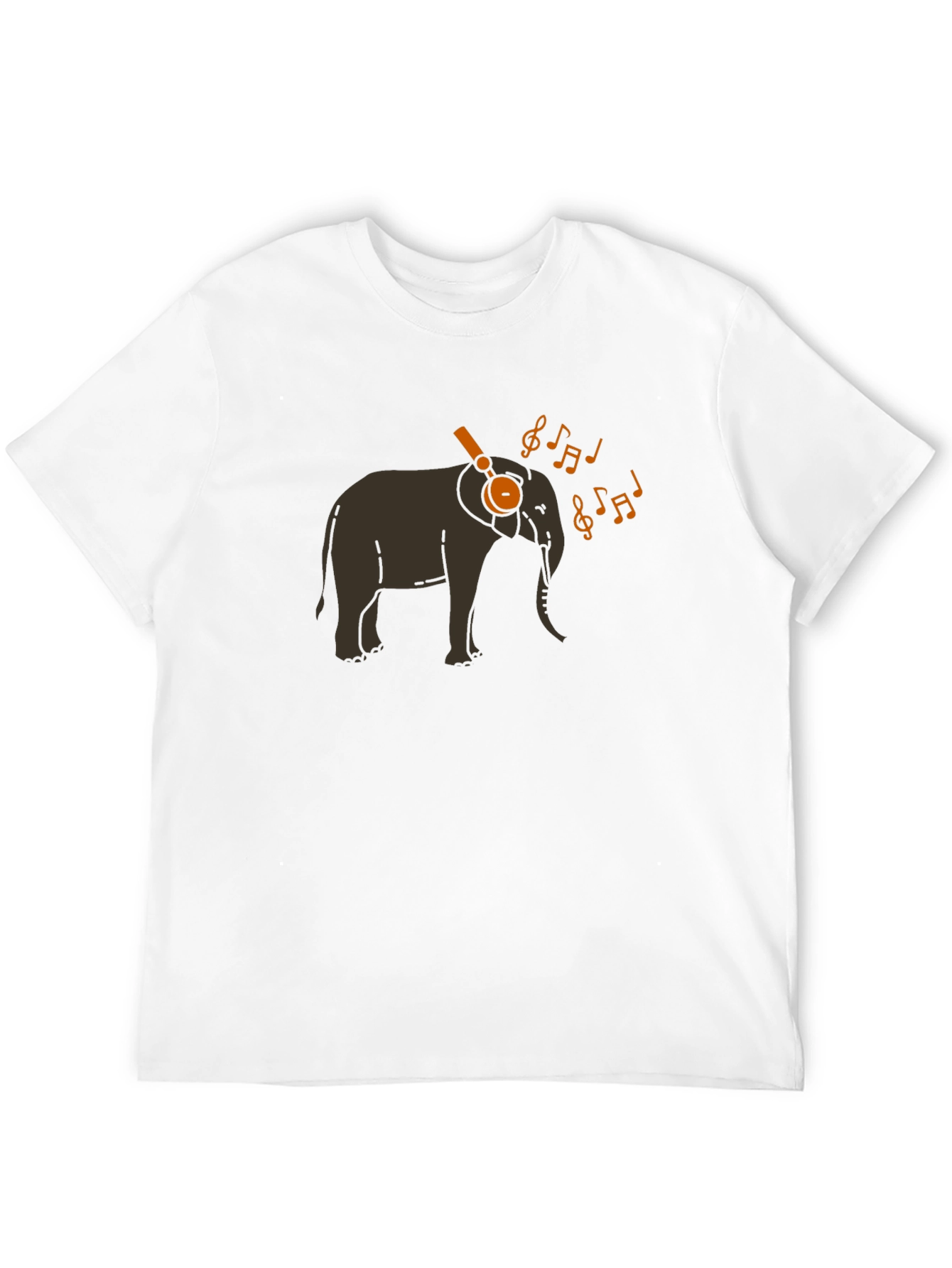 Black Musical Elephant Graphic T-Shirt - Cool Animal Tee view 12