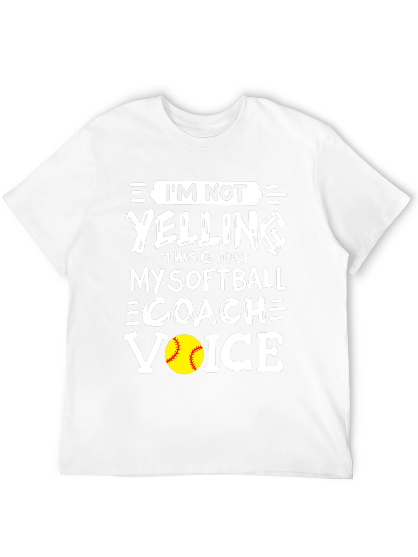 Black Softball Coach Voice T-Shirt - Funny Slogan Tee view 12