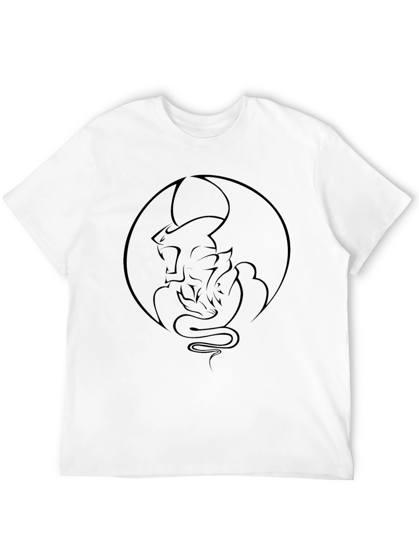 Black Dragon Circle Graphic Tee - Black view 12