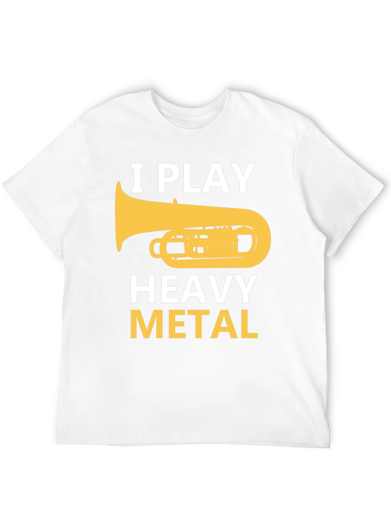Black I Play Heavy Metal Tuba Funny Musician T-Shirt view 12