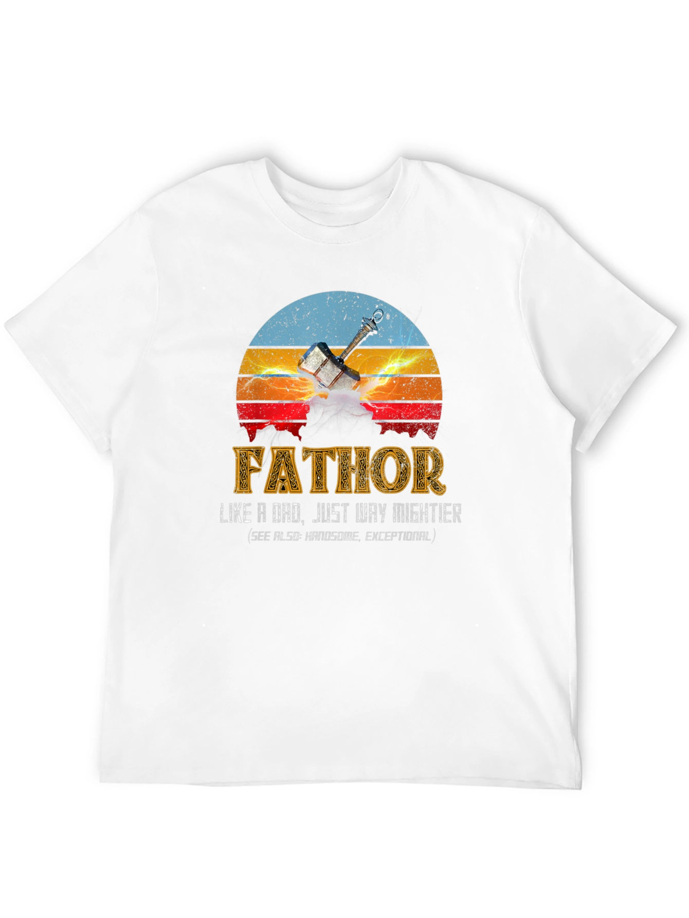 Black Fathor Like a Dad T-Shirt view 12