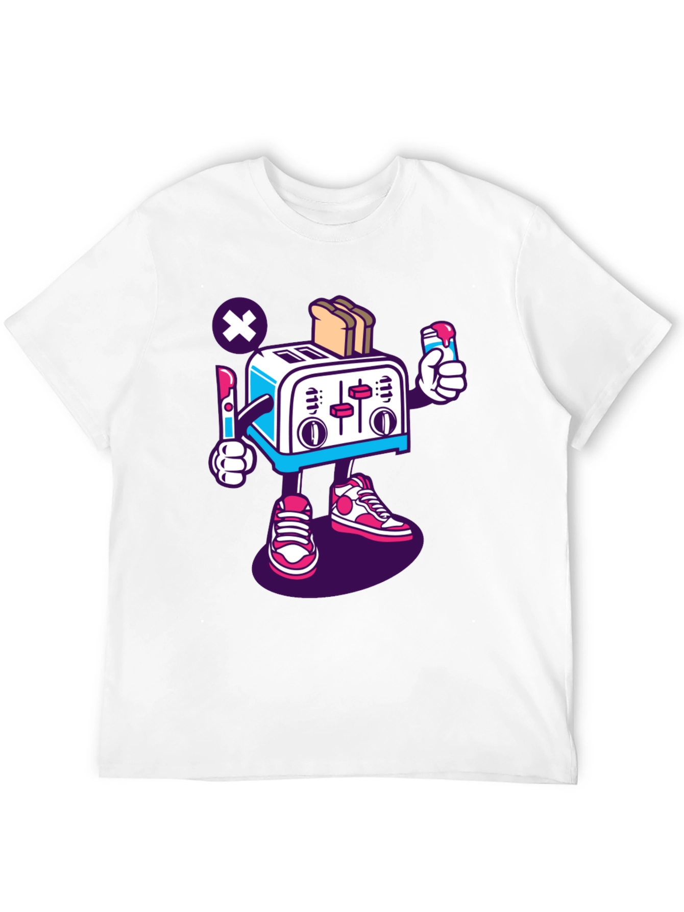 Black Toaster Character Black Graphic T-Shirt view 12