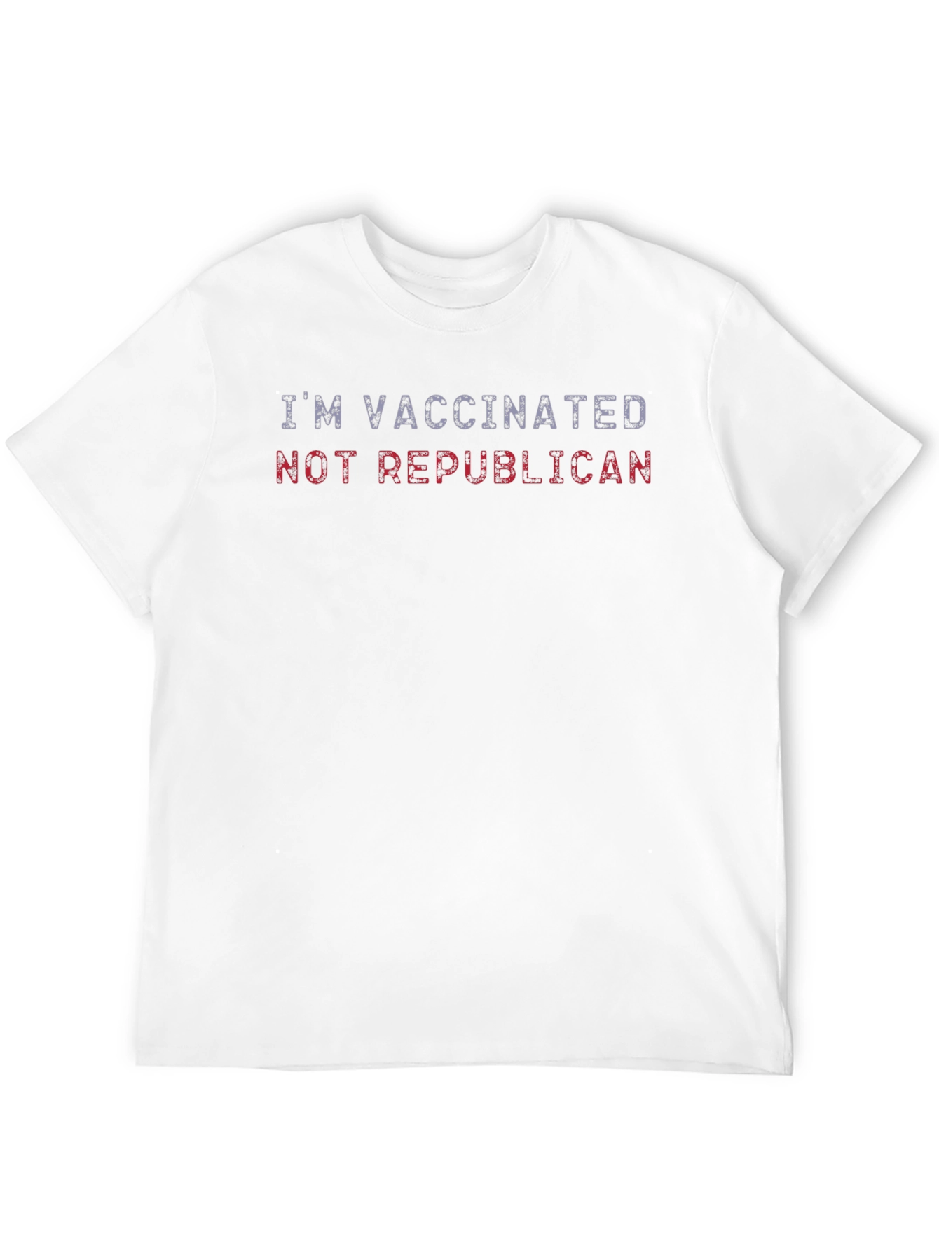 Black Vaccinated Not Republican Graphic Tee view 12