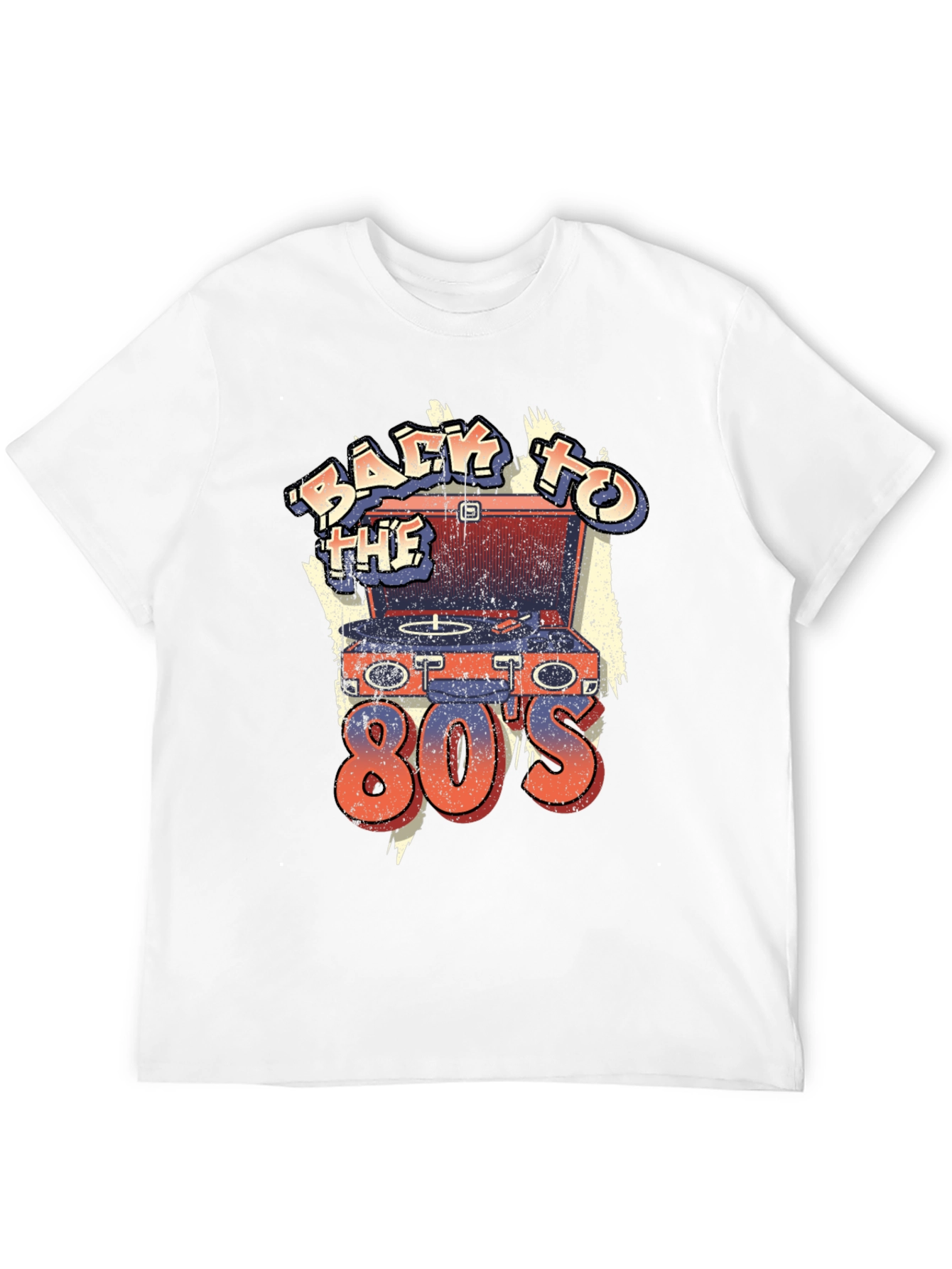 Retro 80s Turntable T-Shirt - Throwback Design - 12