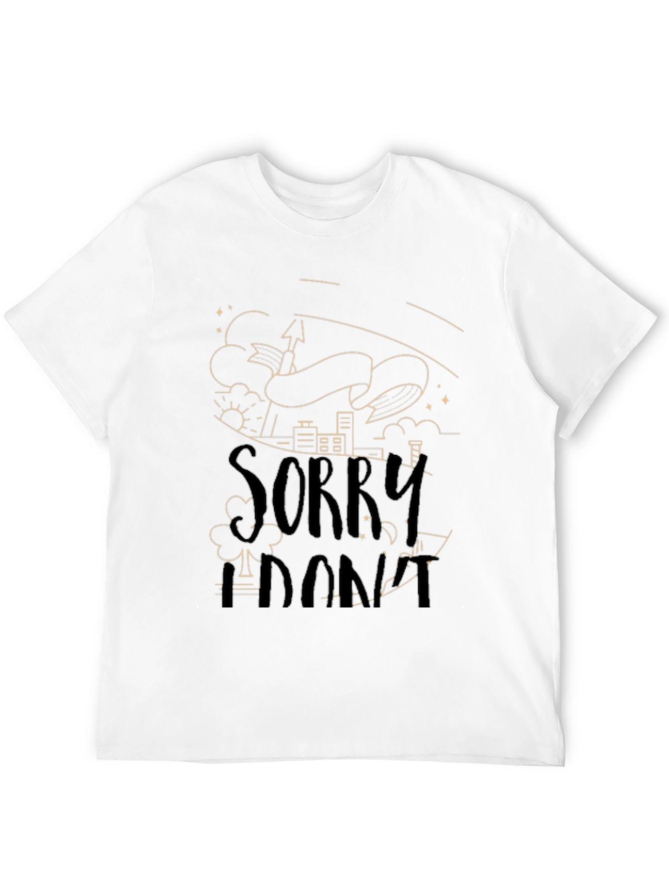 Black Sorry I Don't T-Shirt - Unique Graphic Tee view 12