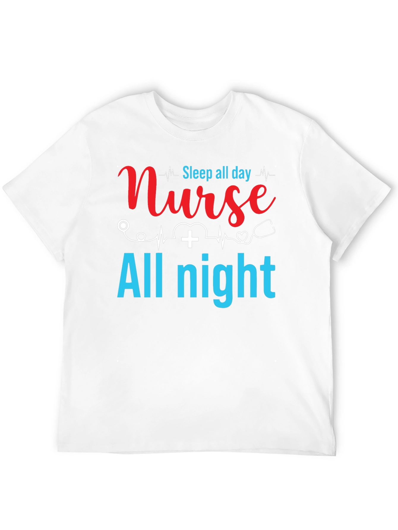 Black Nurse Sleep All Day T-Shirt view 12