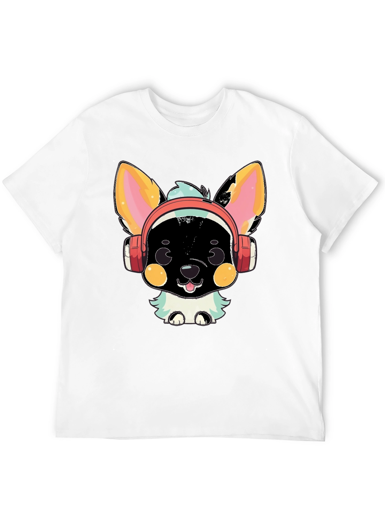 Black Cool Canine Beats T-Shirt view 12