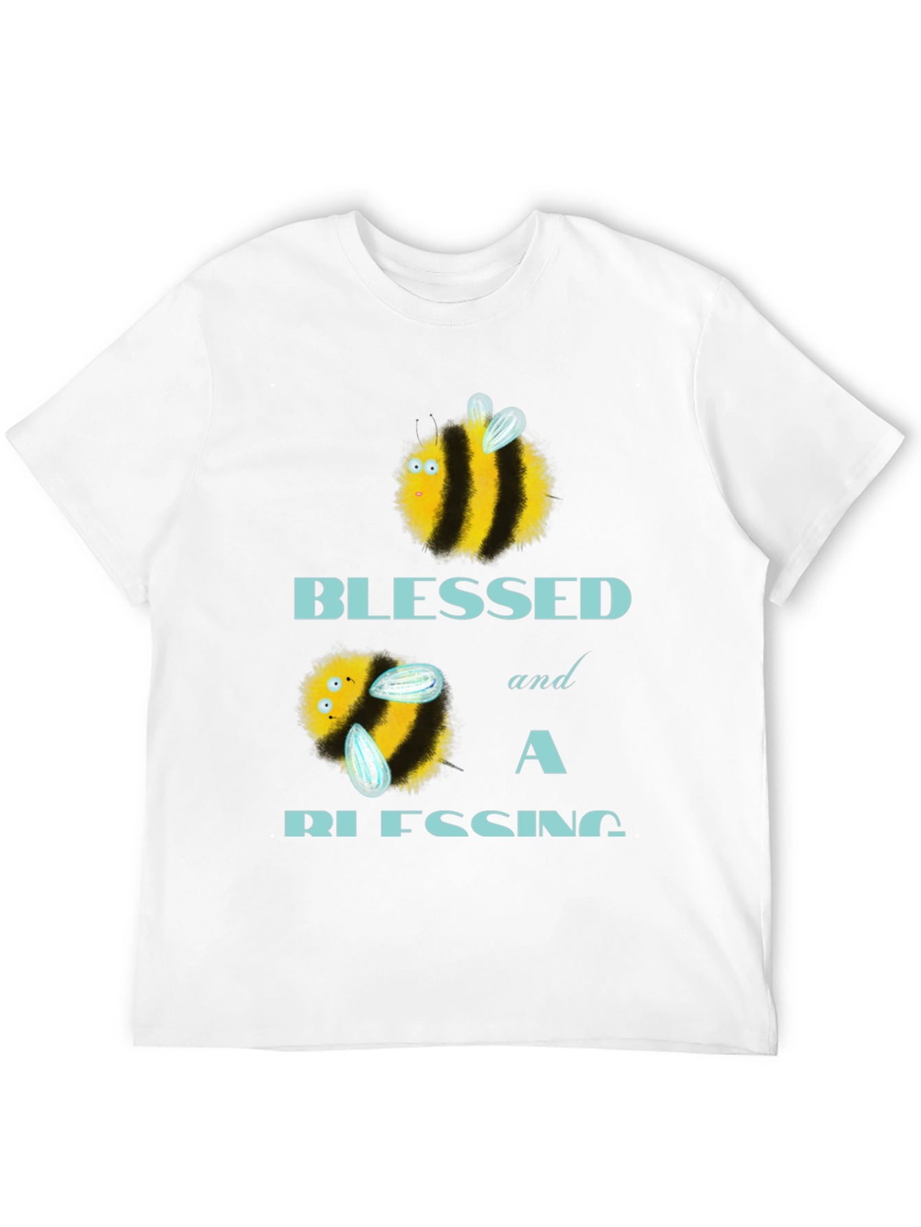 Black Blessed Bee T-Shirt - Cute Graphic Tee view 12
