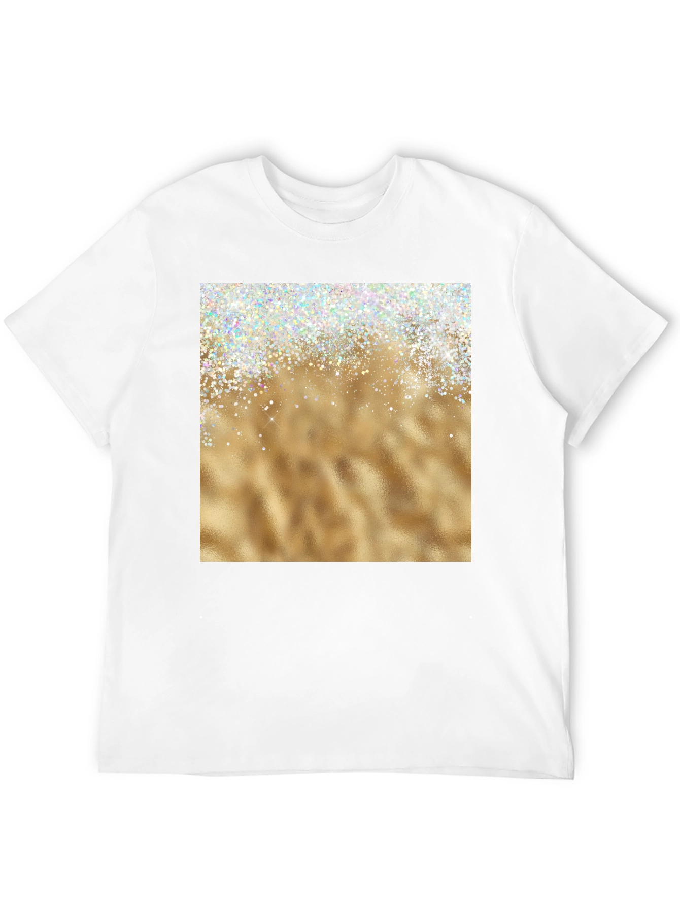 Black Sparkling Gold Graphic Tee view 12