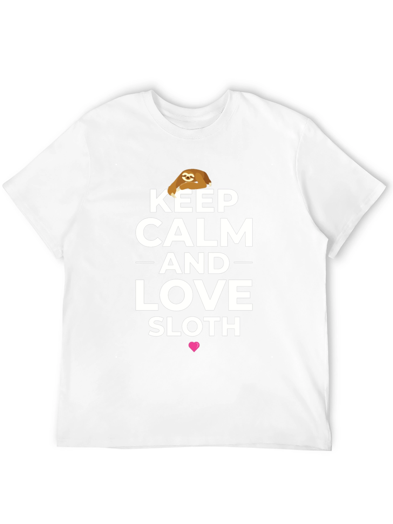 Black Keep Calm & Love Sloths T-Shirt - Black view 12