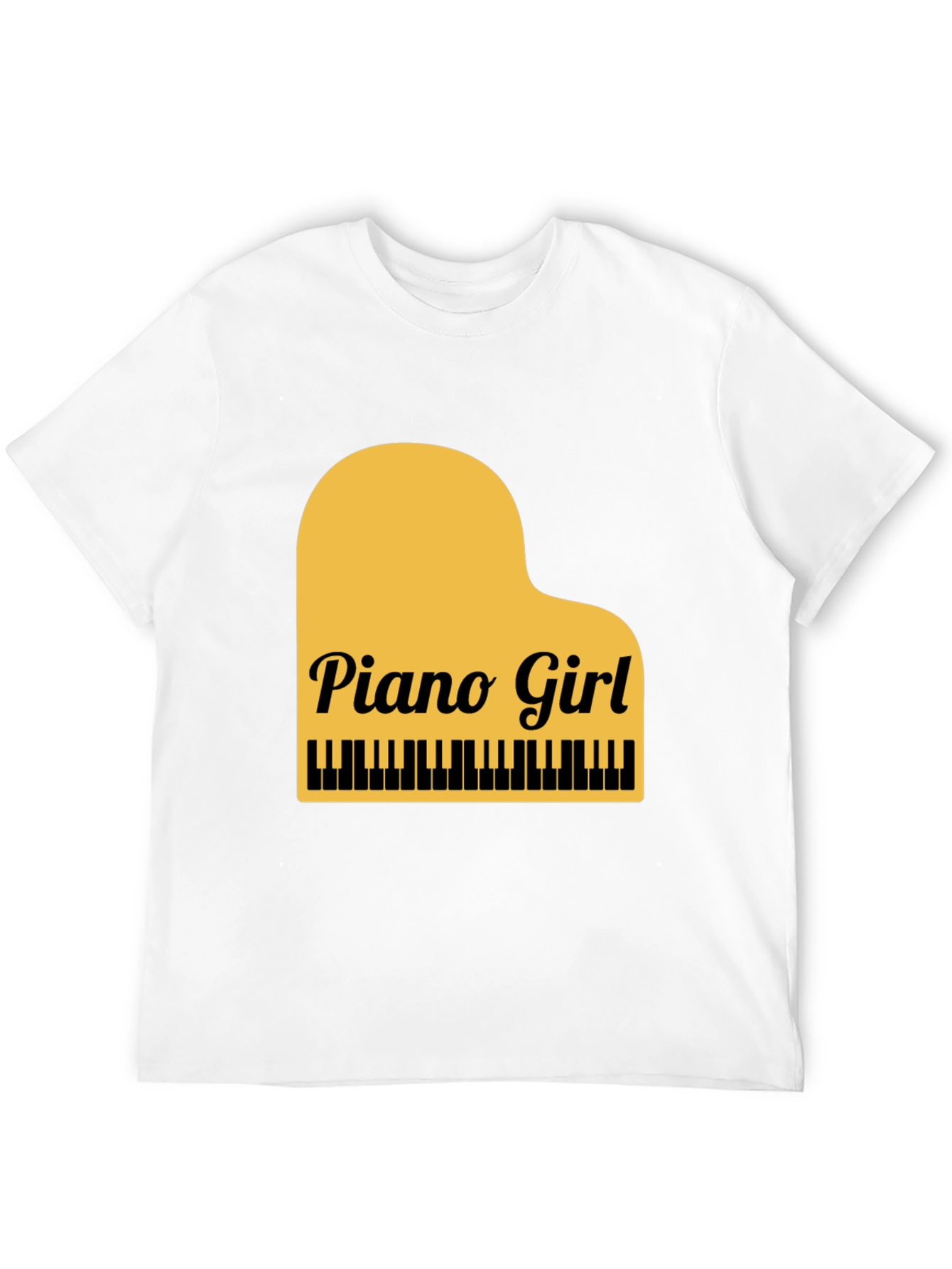 Black Piano Girl Graphic Tee - Black Cotton Blend view 12