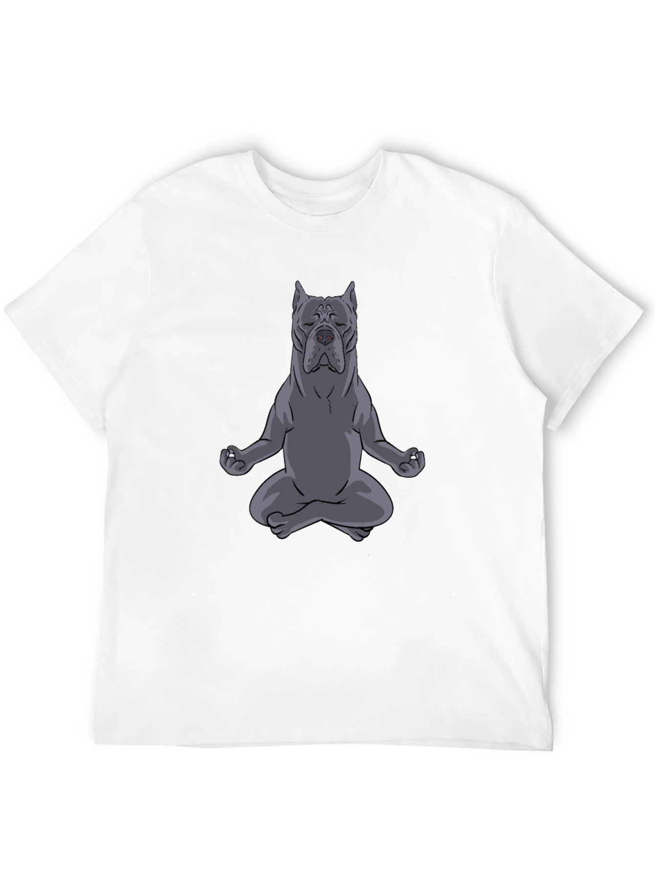 Black Zen Dog T-Shirt - Meditating Canine Graphic Tee view 12