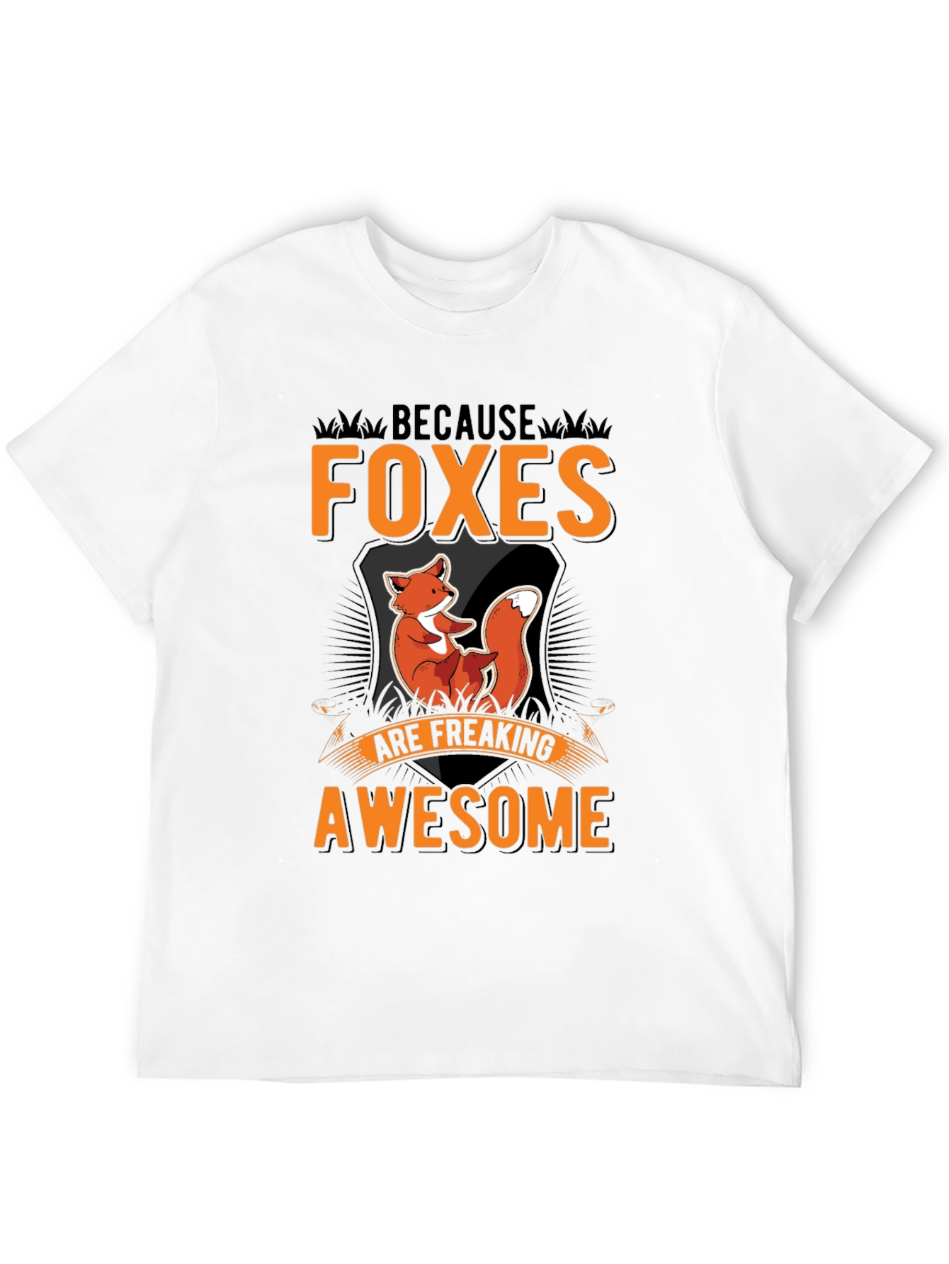 Black Foxes Are Awesome Black Graphic Tee view 12