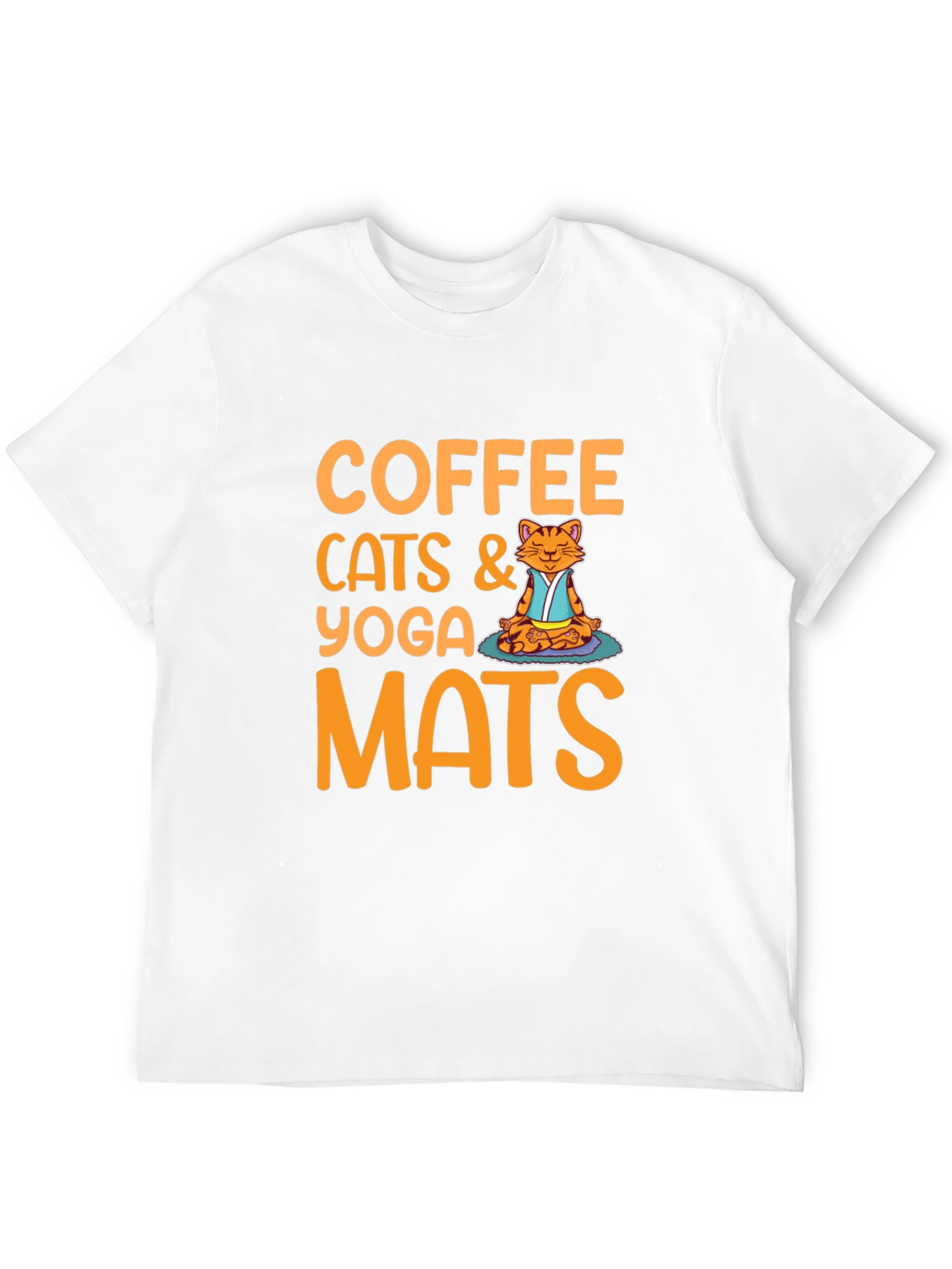 Black Coffee Cats Yoga Mats Graphic T-Shirt view 12