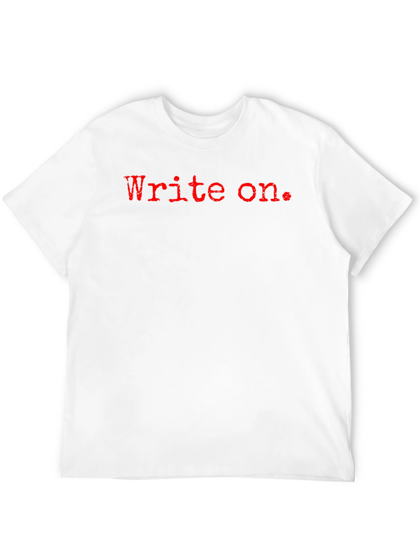 Black Write On T-Shirt - Red Vintage Typewriter Text Design view 12