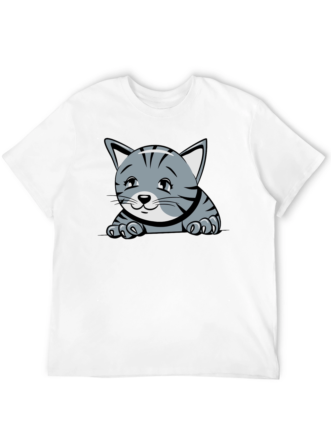 Black Cute Kitten Graphic T-Shirt view 12
