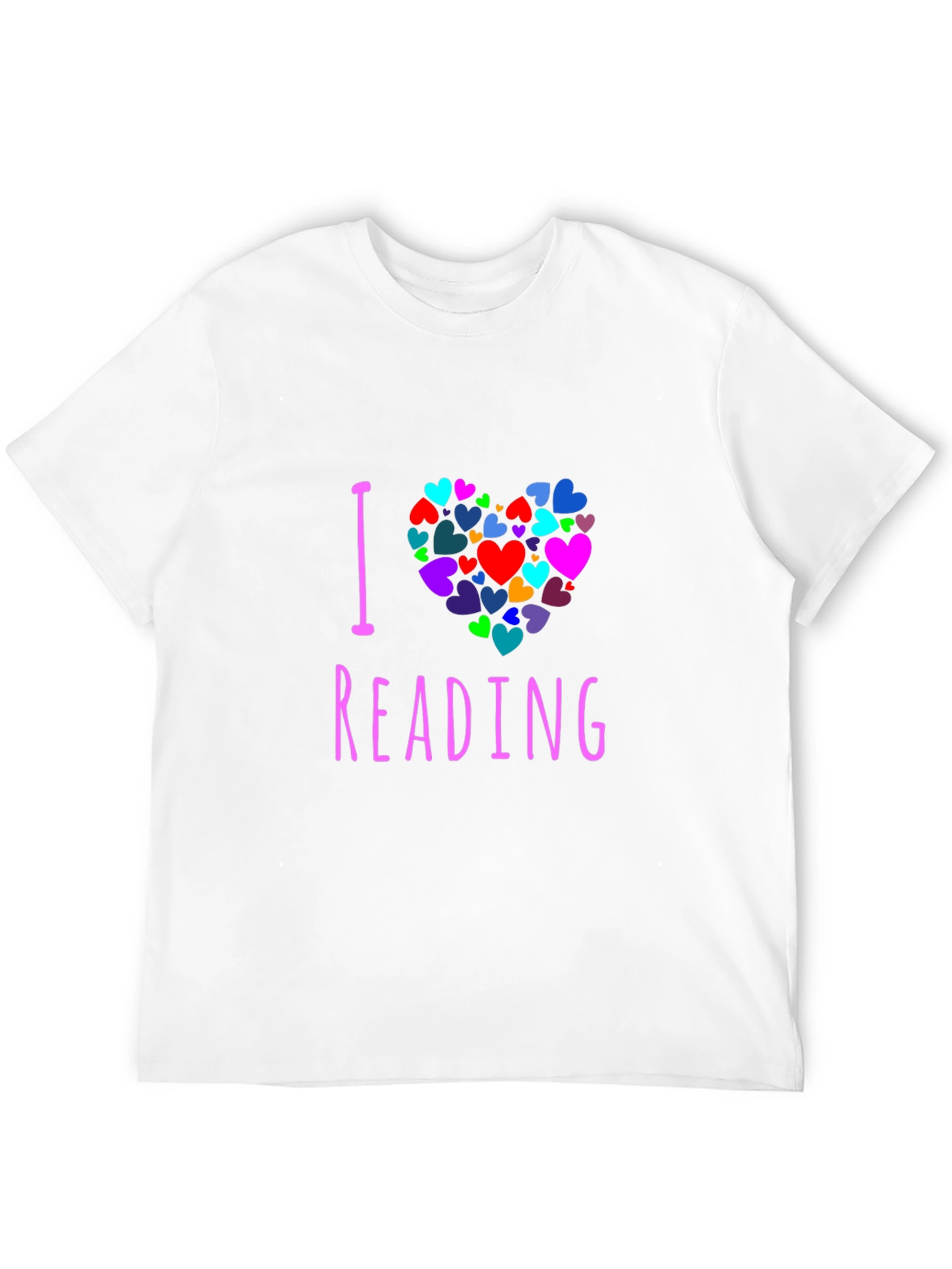 Black I Love Reading Heart Graphic Tee - Unisex view 12
