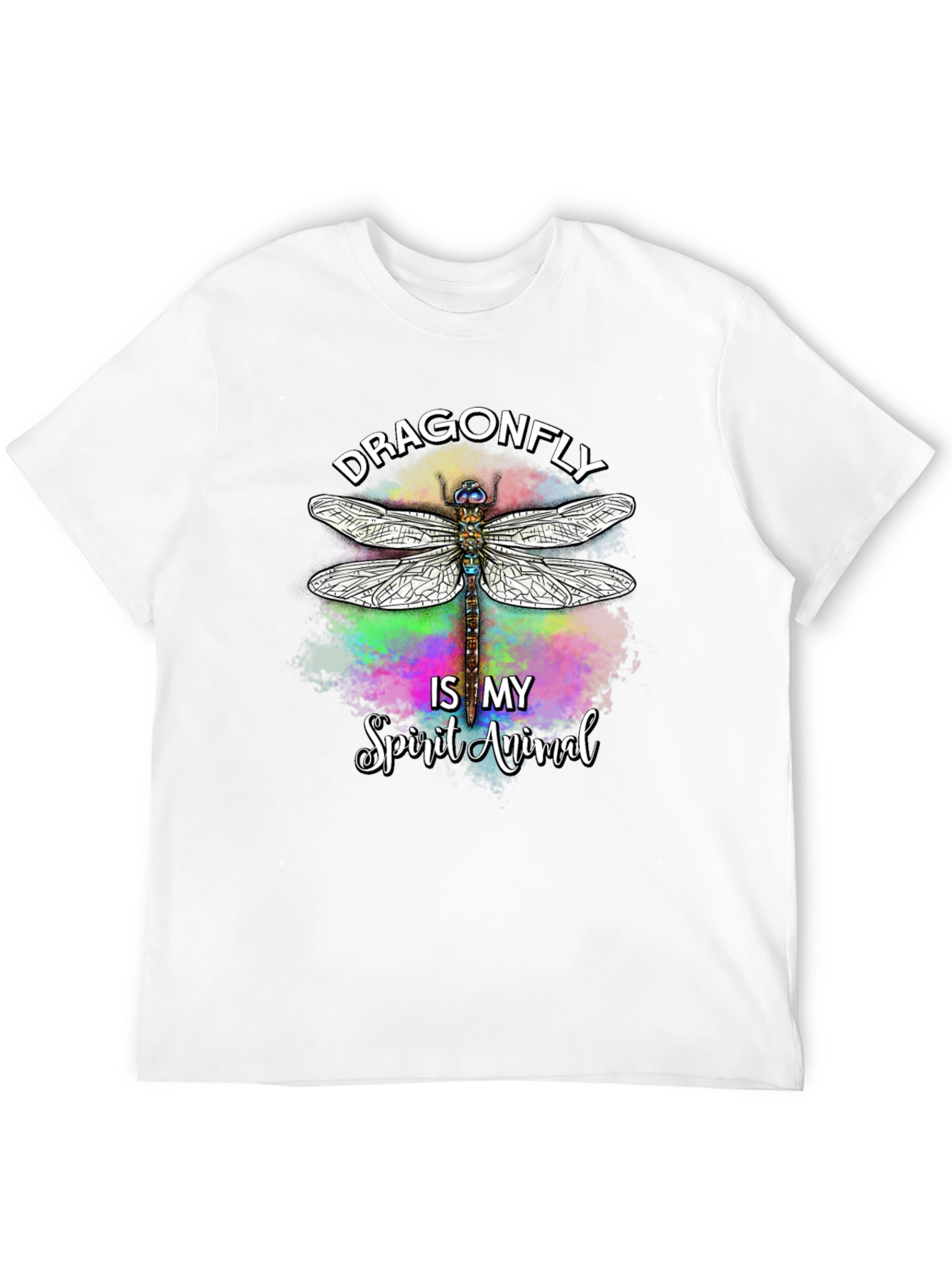 Black Dragonfly Spirit Animal Graphic T-Shirt view 12