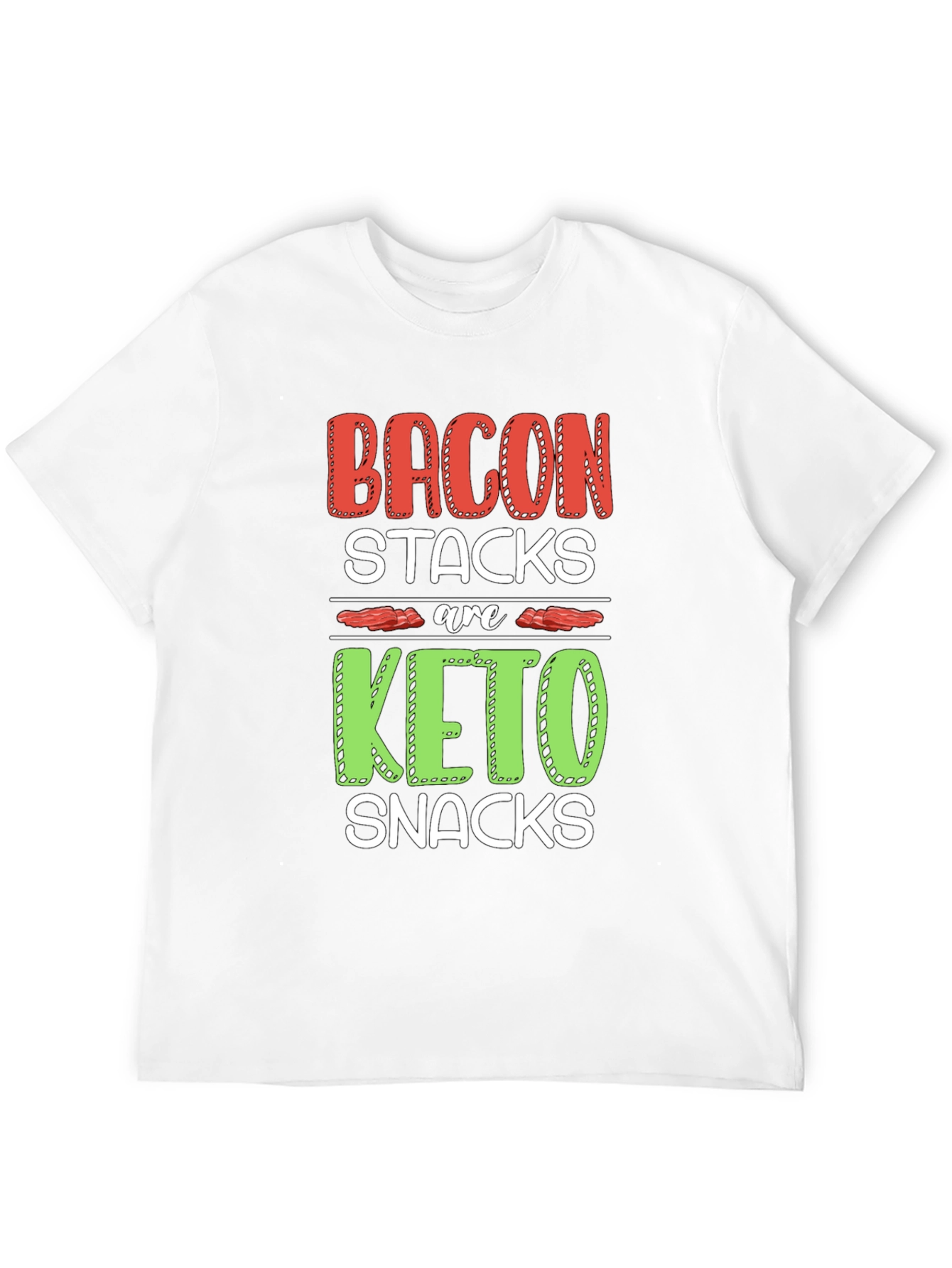 Black Bacon Keto Diet Black T-Shirt view 12
