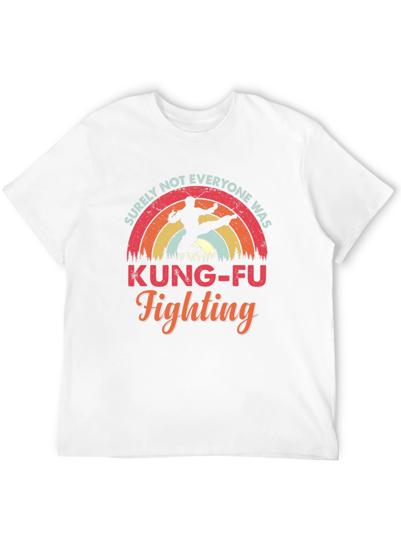 Black Kung-Fu Fighting Graphic T-Shirt - Retro Style view 12